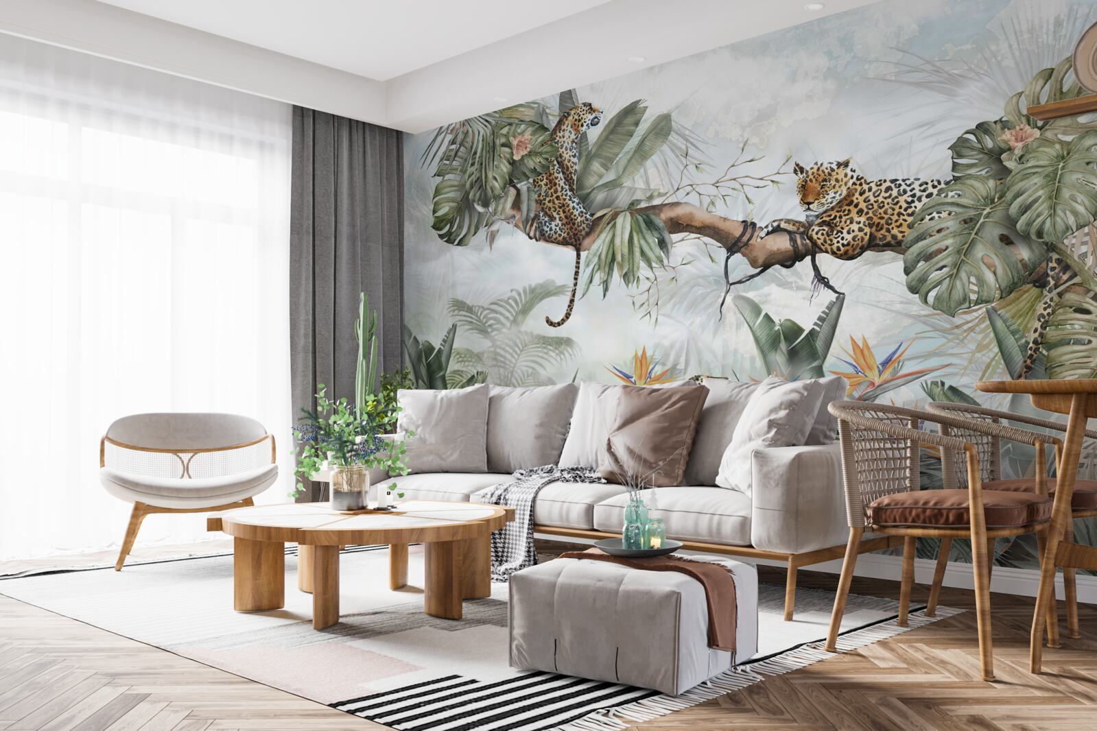 Fototapeta leopard spočíva na konári