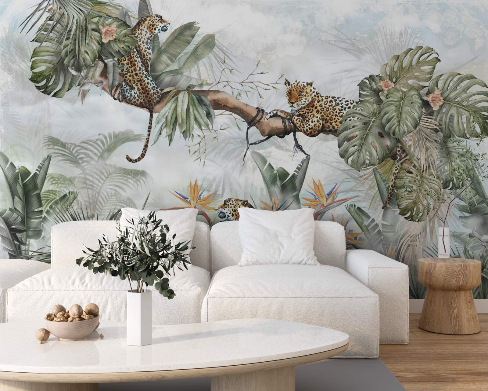 Fototapeta leopard spočíva na konári