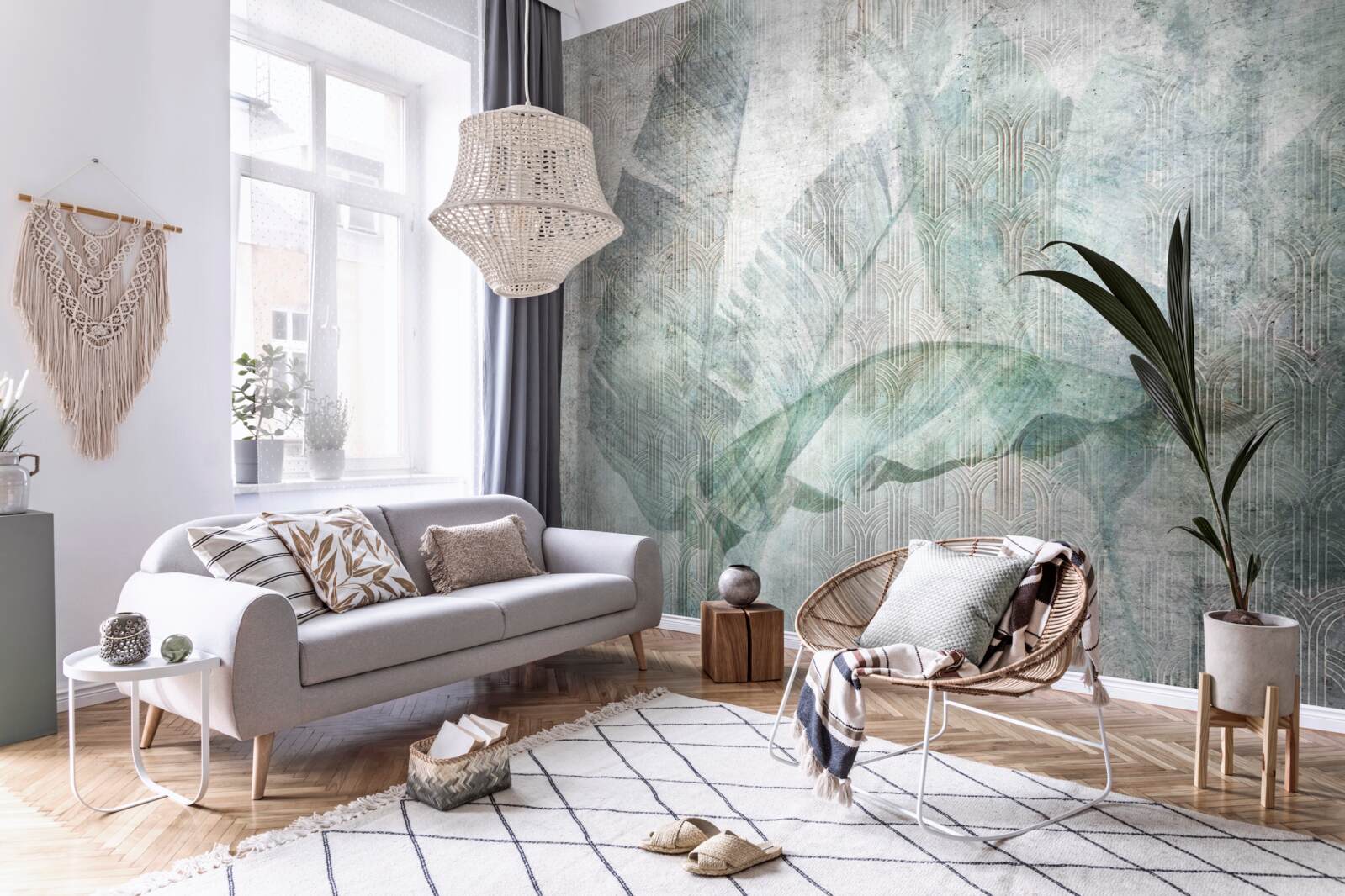 Fototapeta akvarely inšpirované vegetáciou džungle