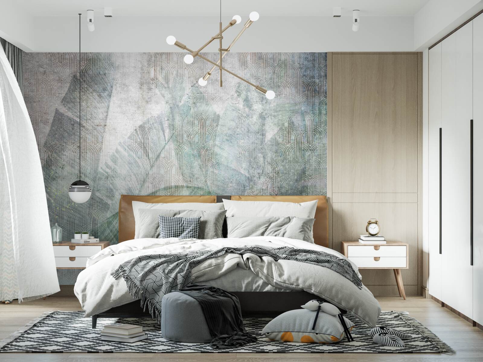 Fototapeta akvarely inšpirované vegetáciou džungle