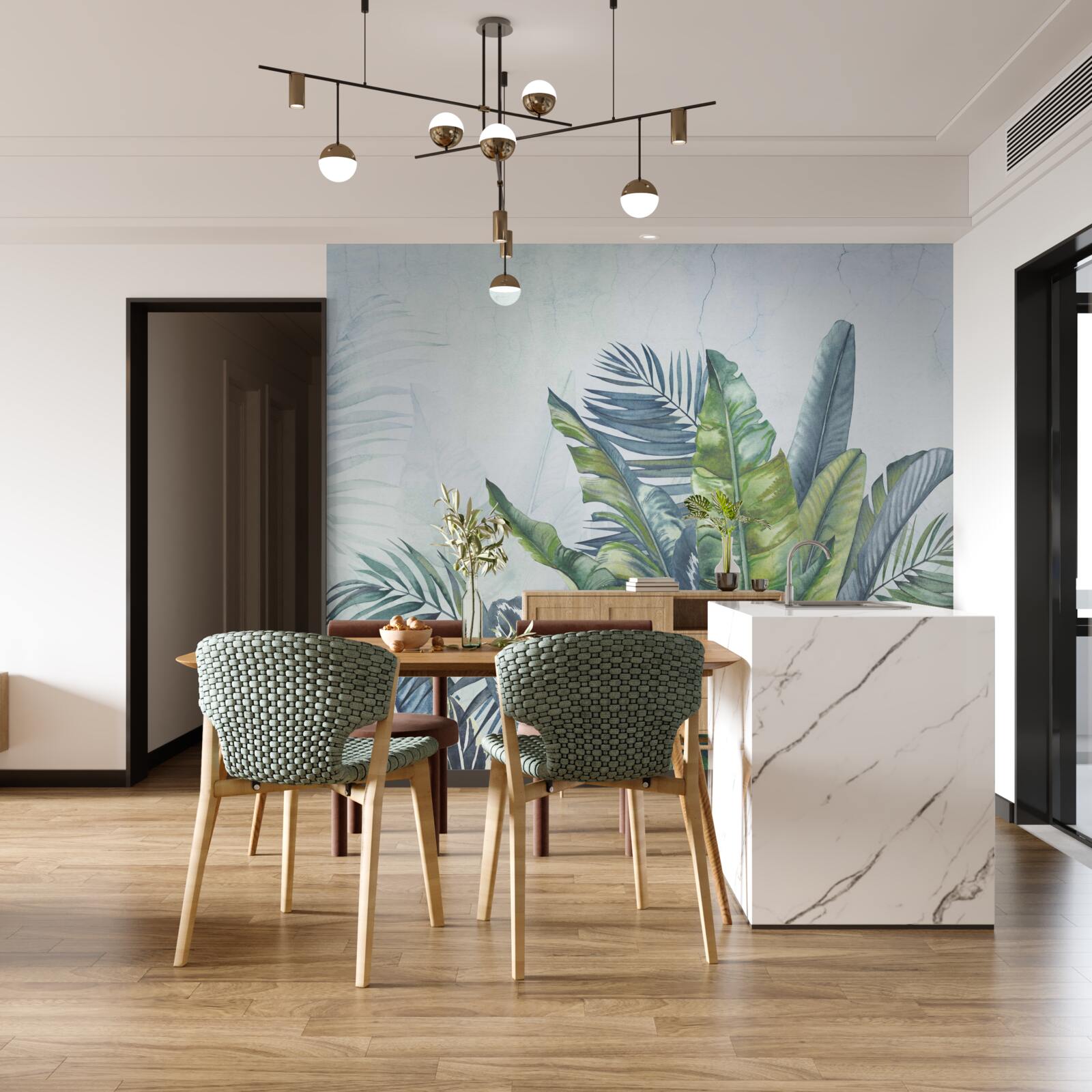 Fototapeta súhrn exotickej flóry