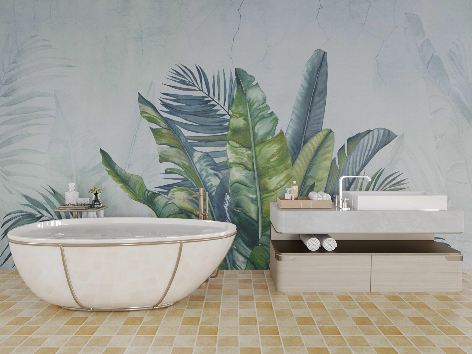 Fototapeta súhrn exotickej flóry