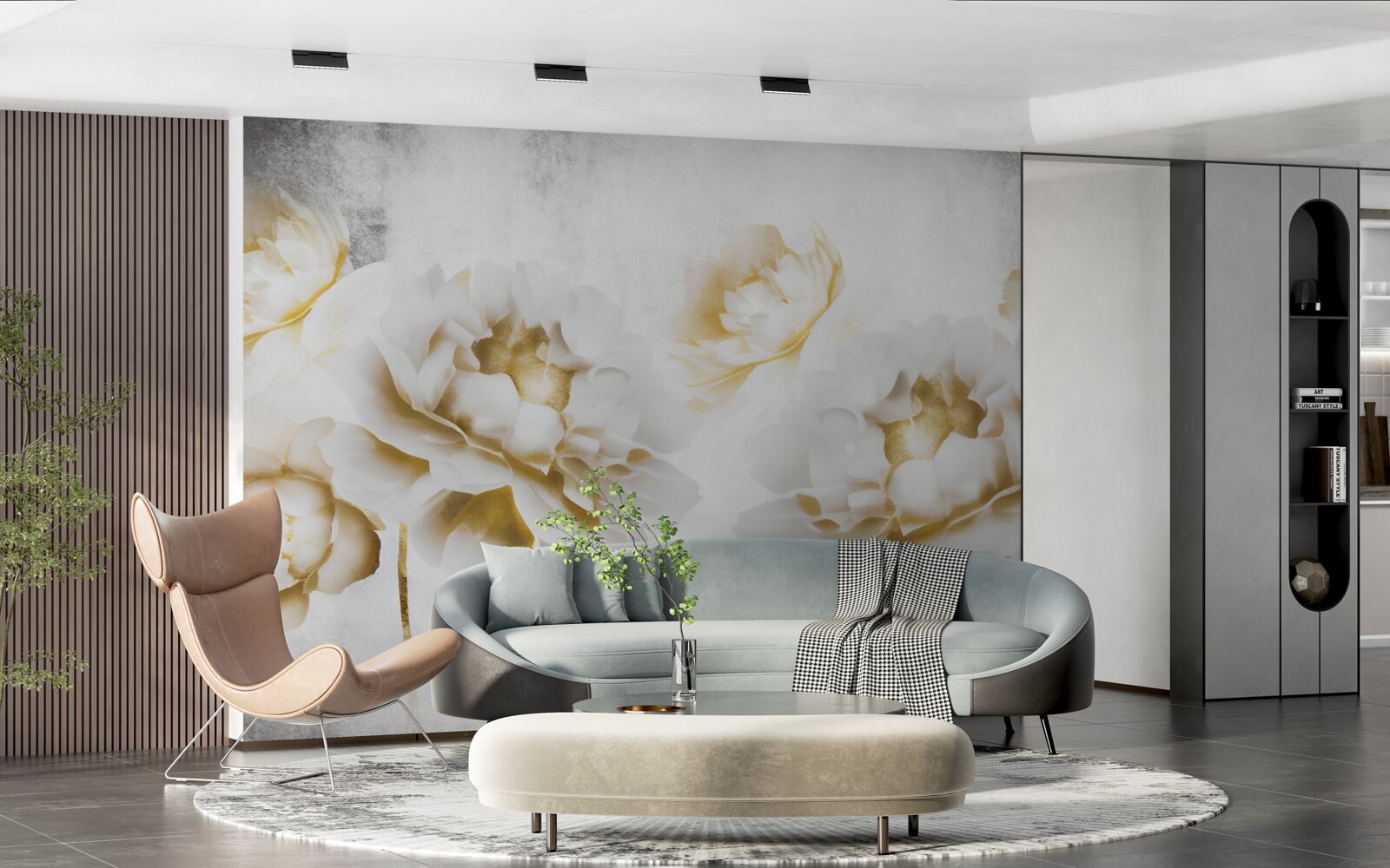 Fototapeta felicia, lahodiaca oku zlatou snehobielou farbou