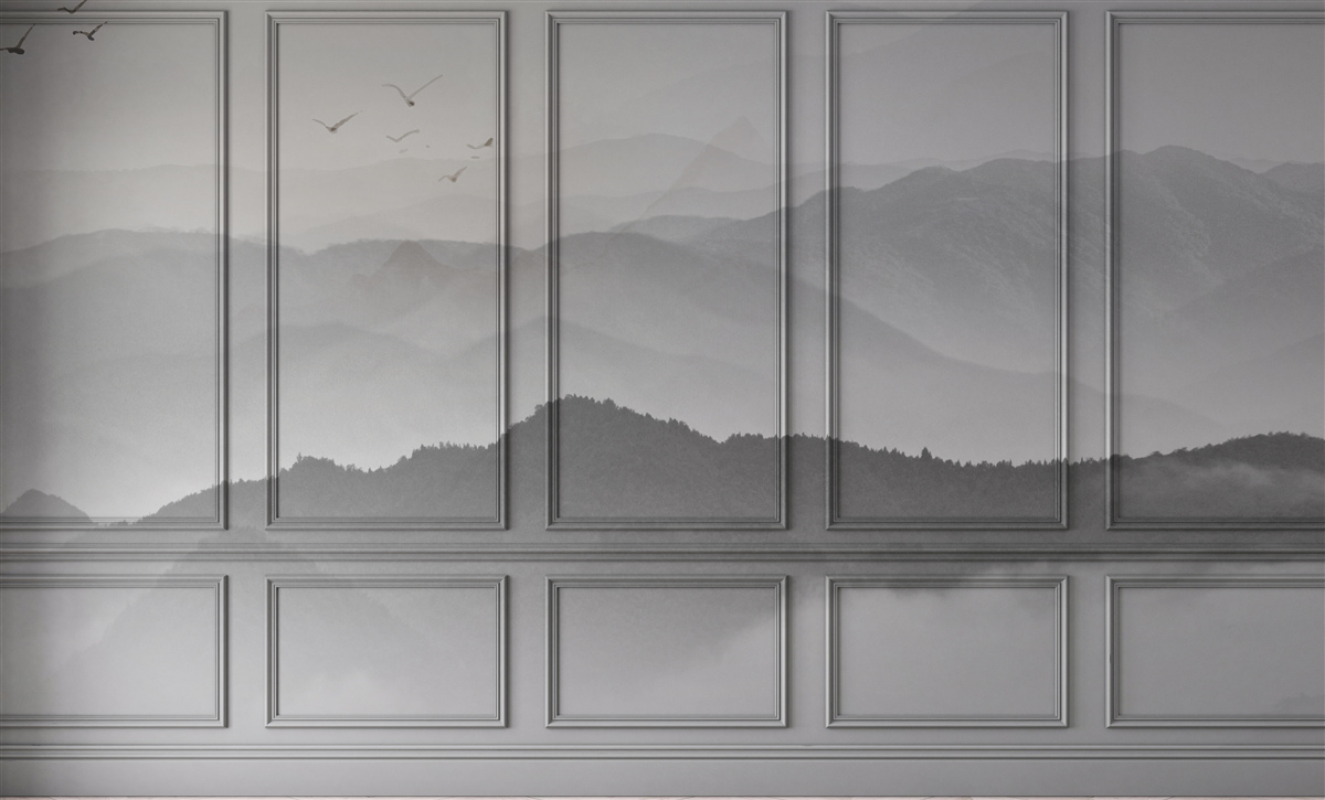 Fototapeta hory pokrýva čoraz hustejšia hmla