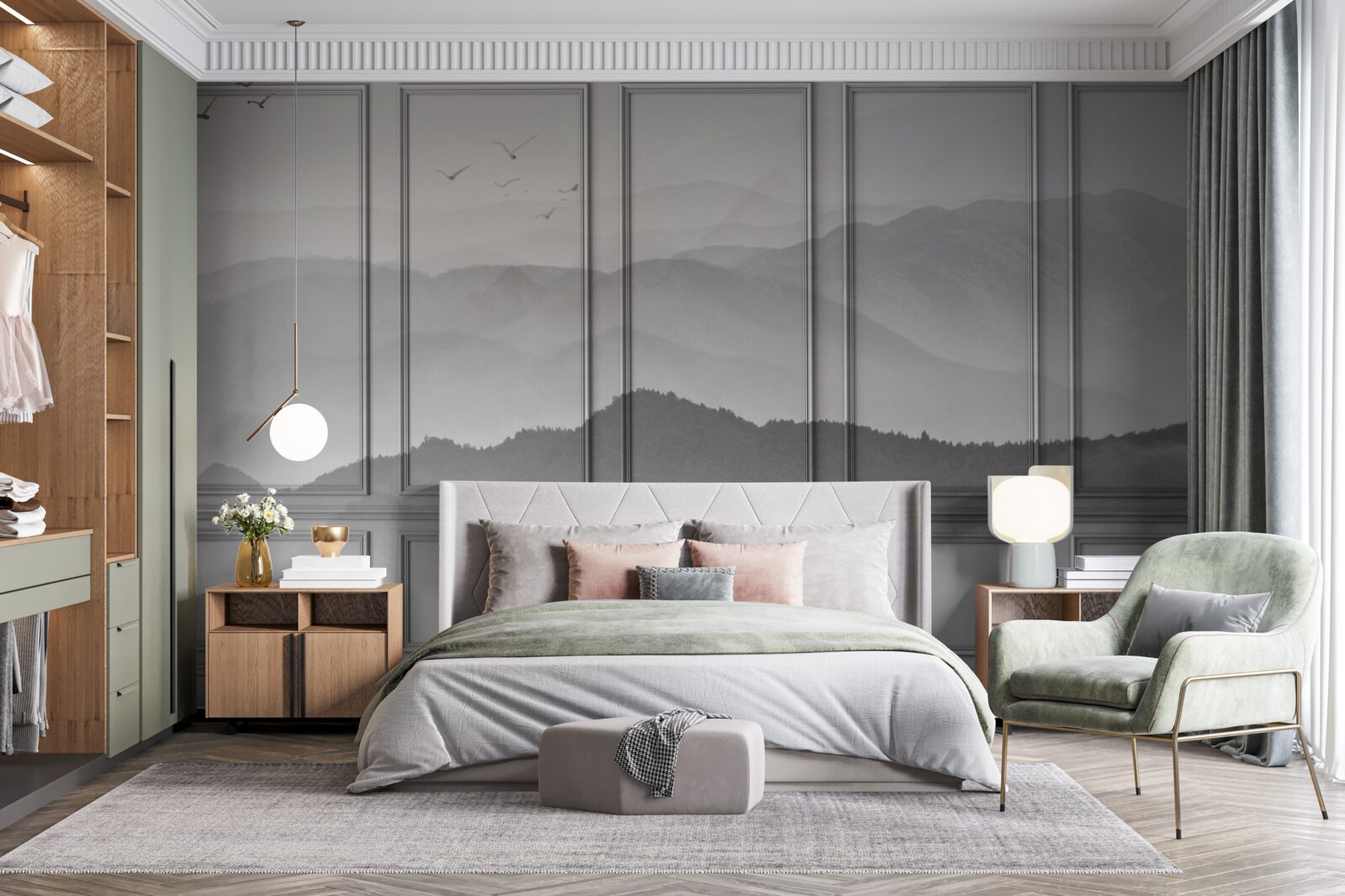 Fototapeta hory pokrýva čoraz hustejšia hmla