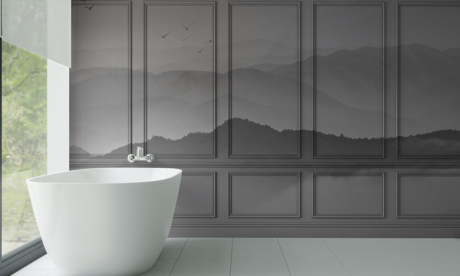 Fototapeta hory pokrýva čoraz hustejšia hmla