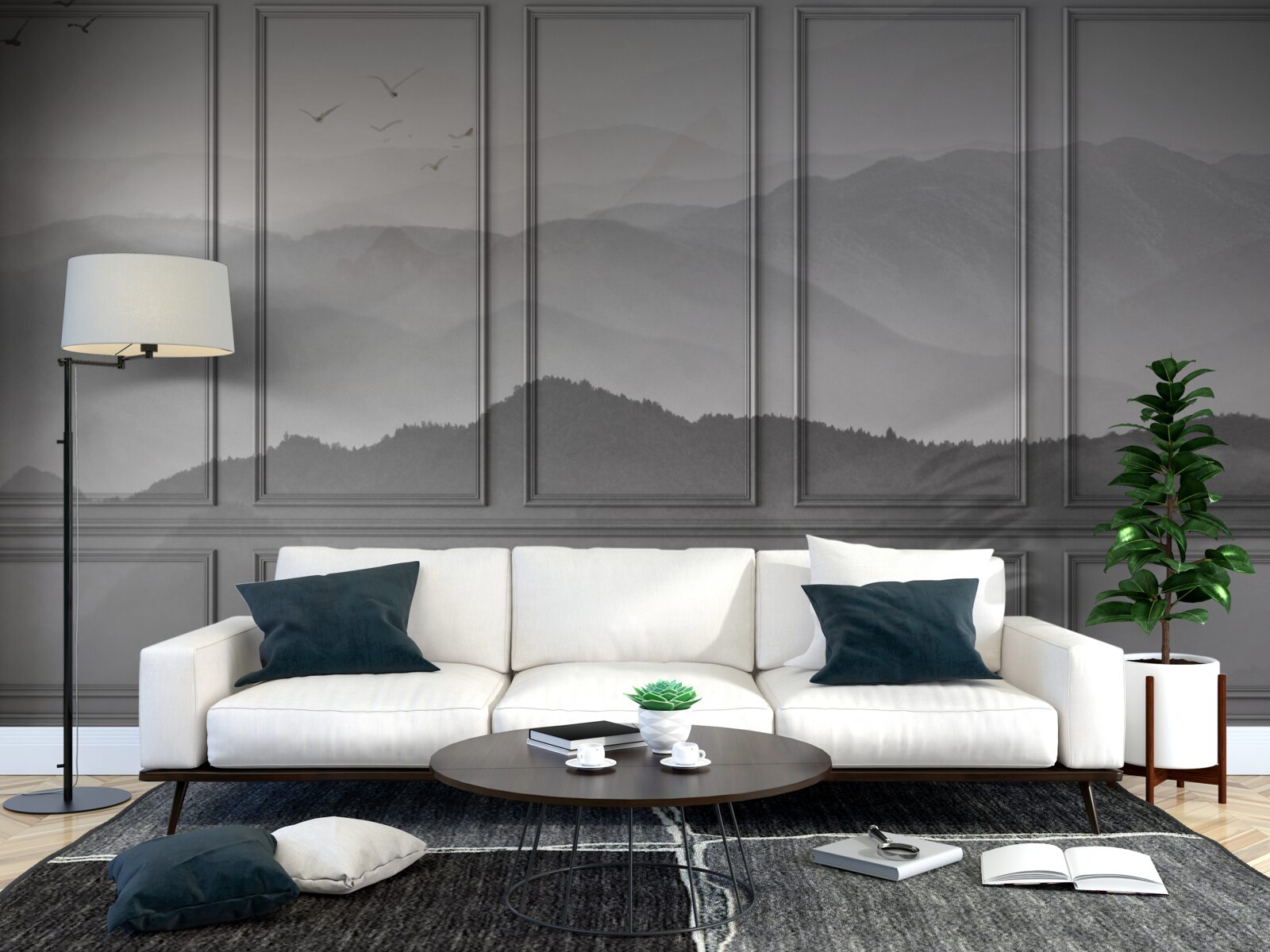 Fototapeta hory pokrýva čoraz hustejšia hmla