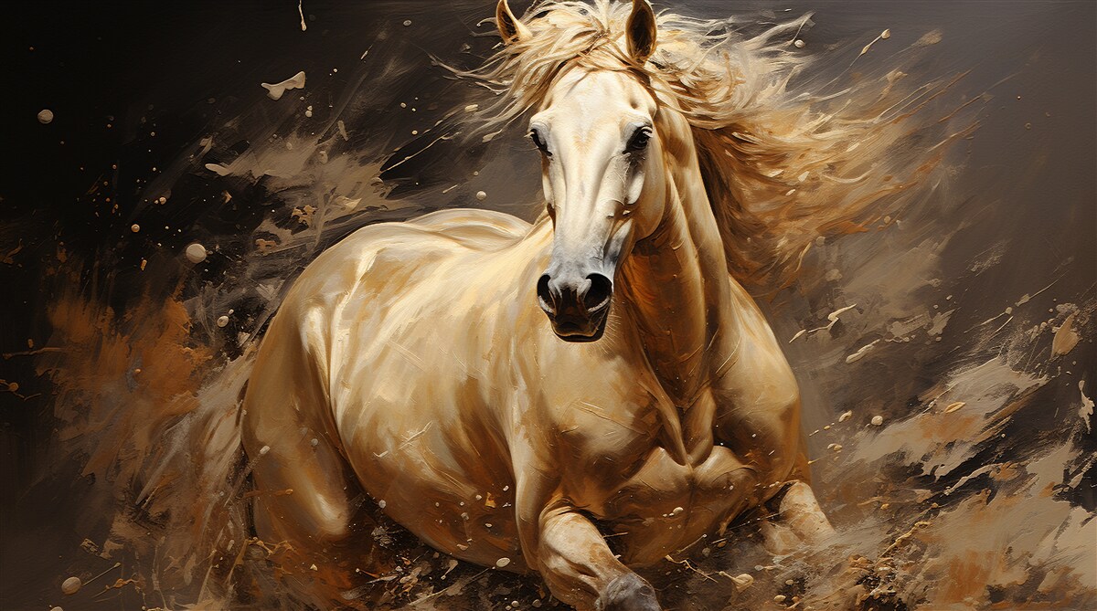 Fototapeta v návale rýchlosti kôň