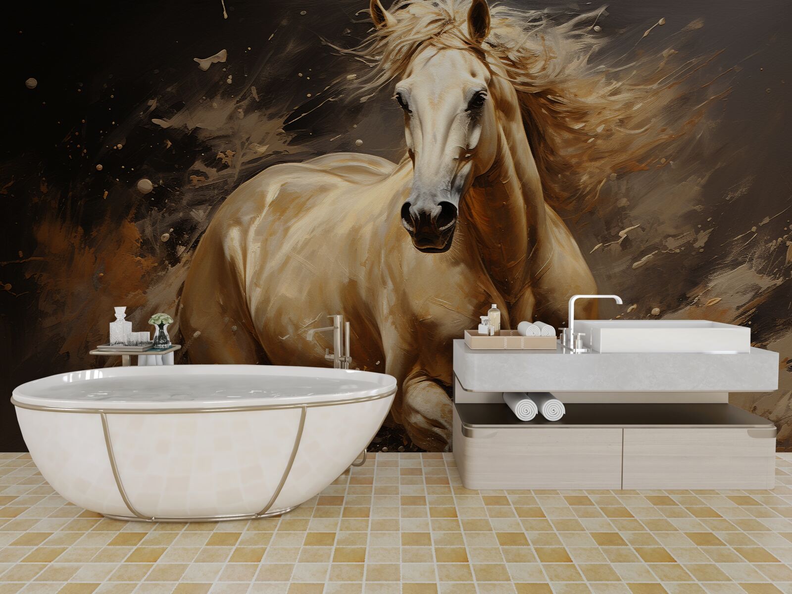 Fototapeta v návale rýchlosti kôň