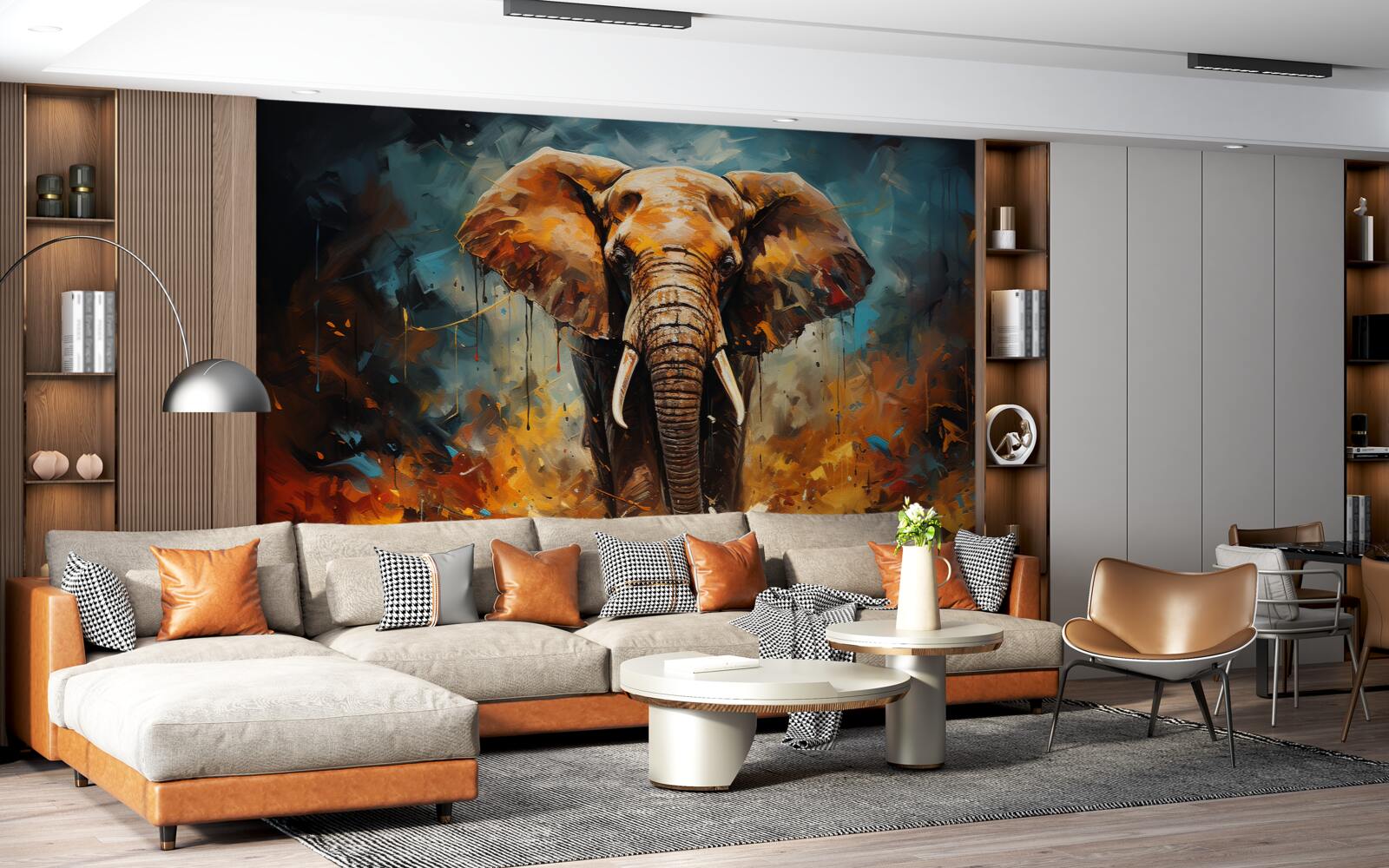 Fototapeta za súmraku kráča mohutný slon