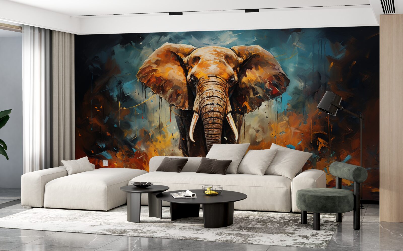 Photo wallpaper Slony