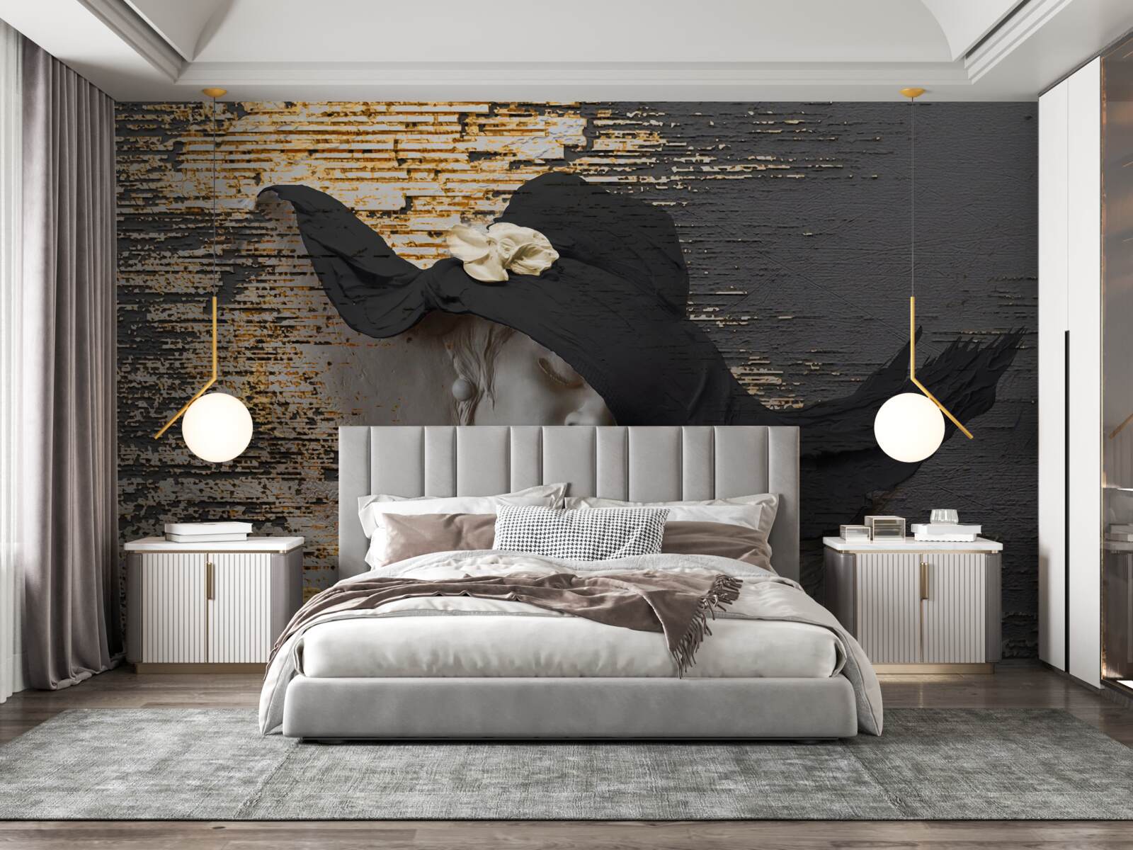 Fototapeta žena s kvetmi v klobúku