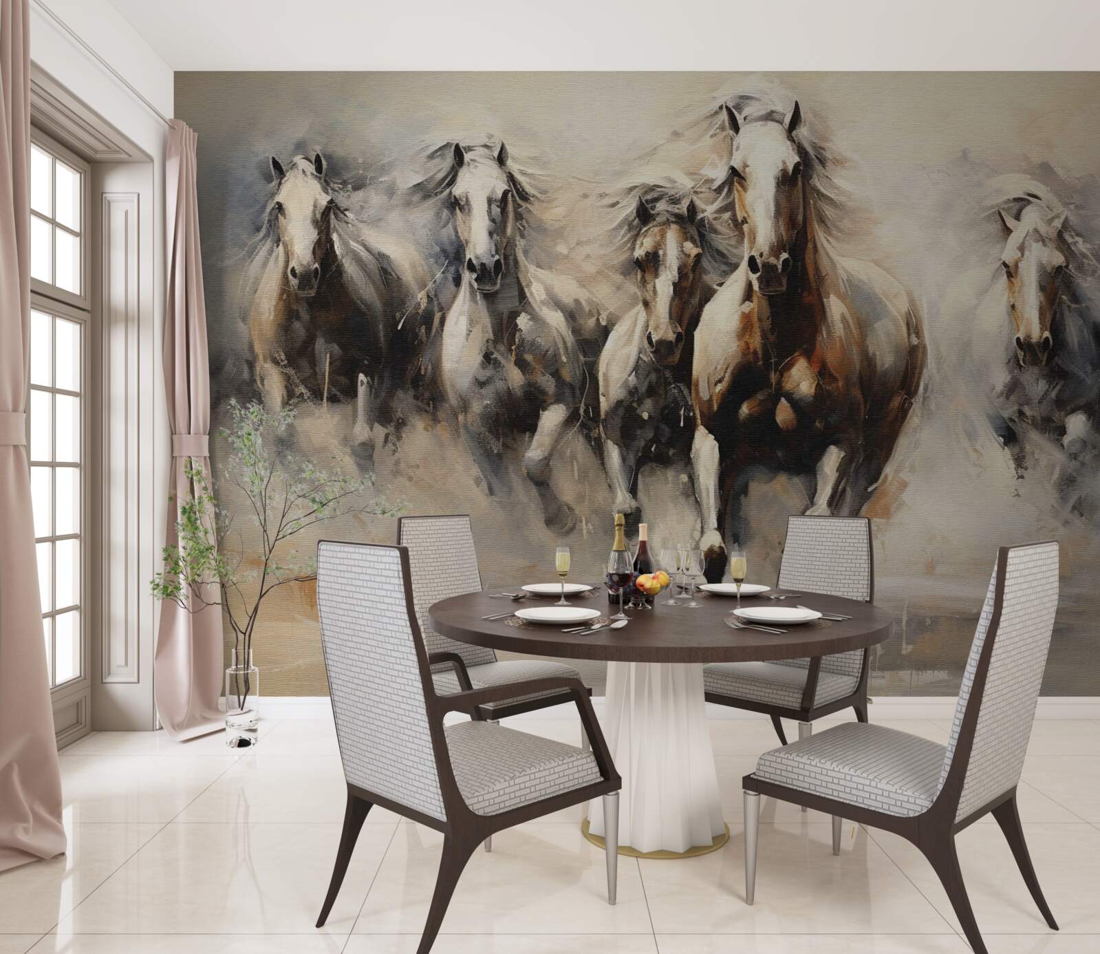 Fototapeta Skupina koní cvála