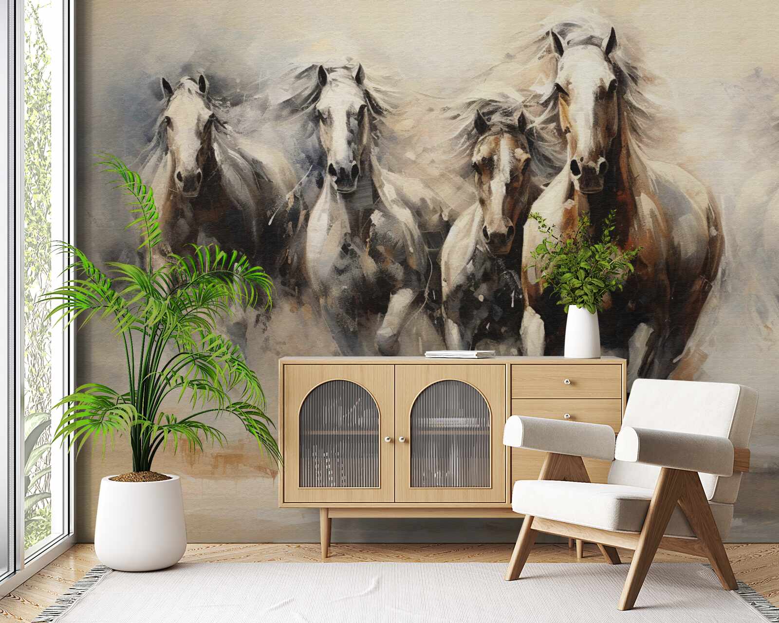 Fototapeta Skupina koní cvála