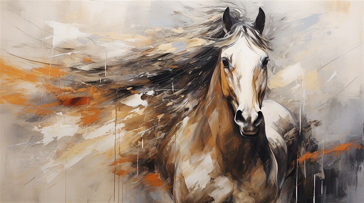 Fototapeta nádherná svetlohnedá hriva koňa