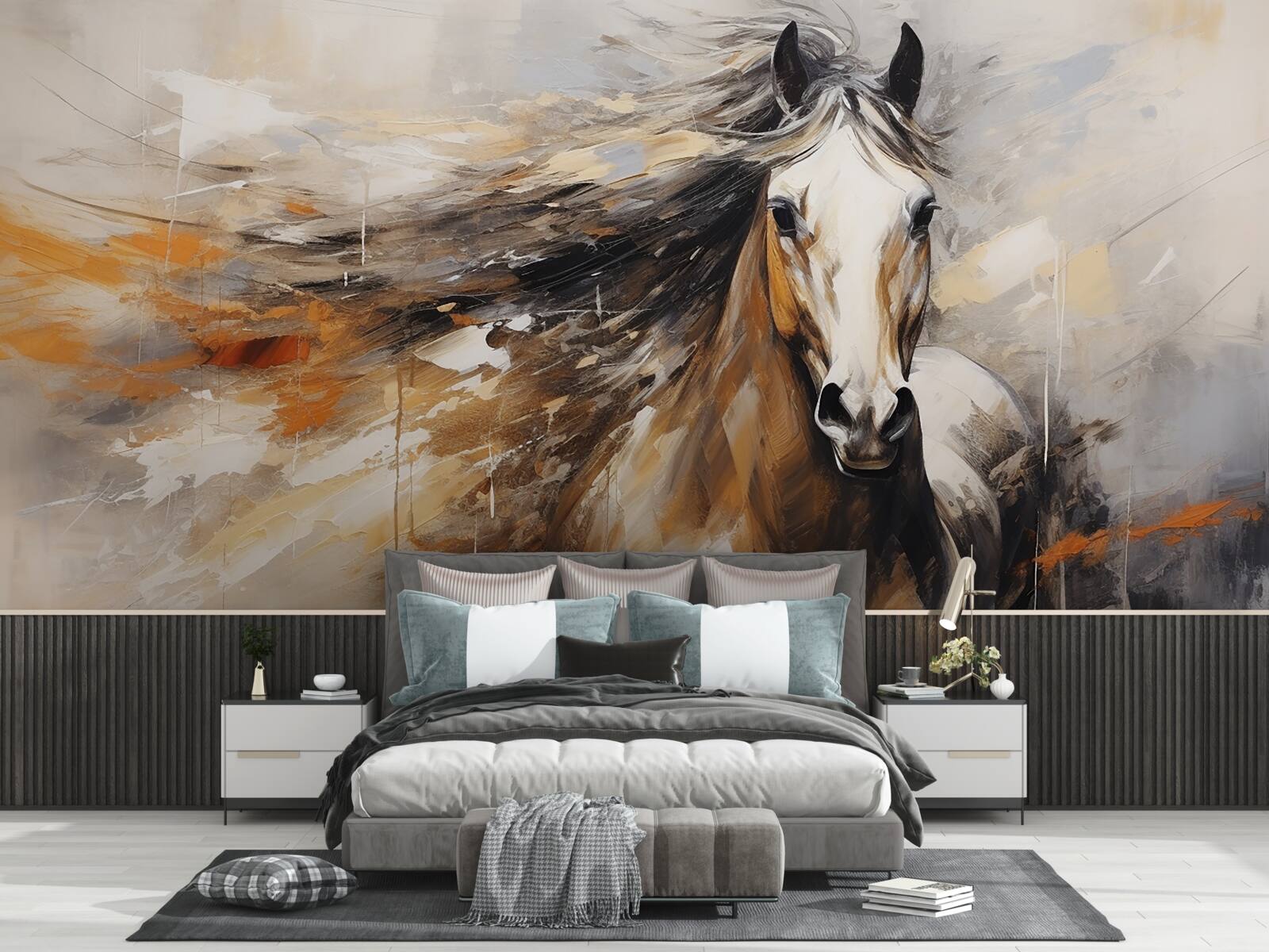 Fototapeta nádherná svetlohnedá hriva koňa