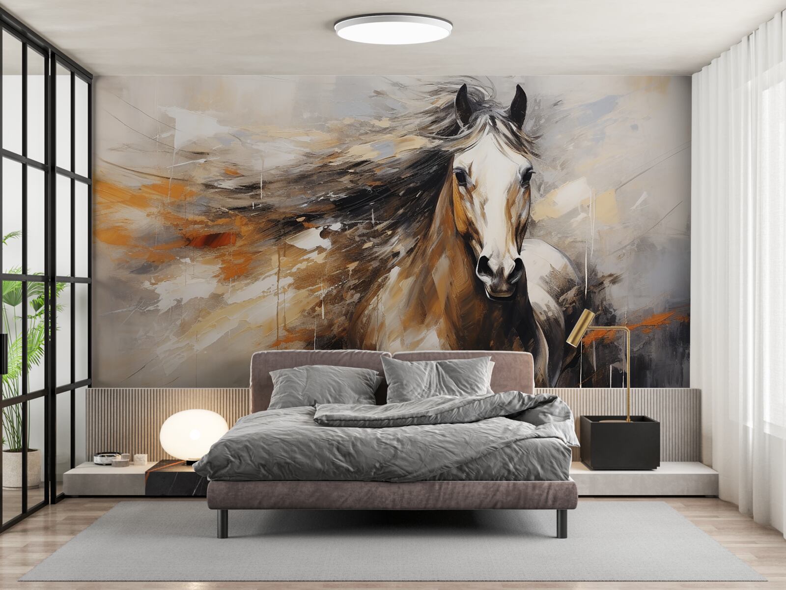 Fototapeta nádherná svetlohnedá hriva koňa