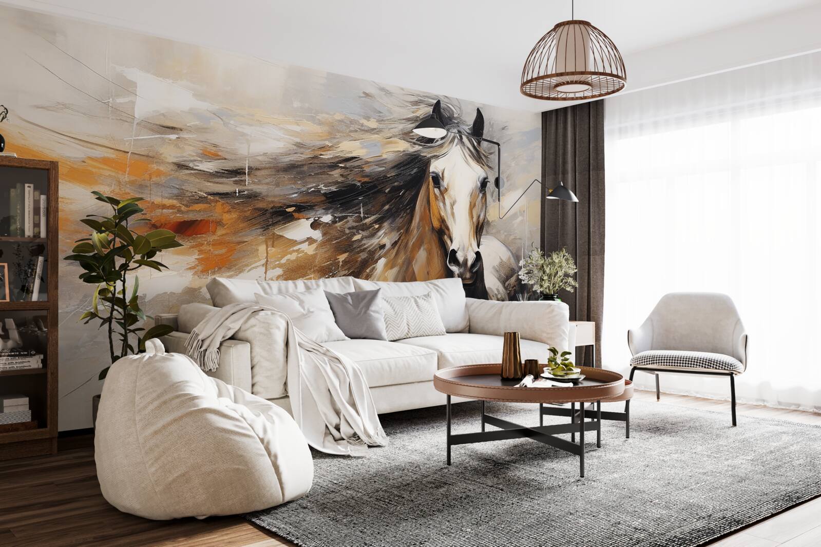 Fototapeta nádherná svetlohnedá hriva koňa