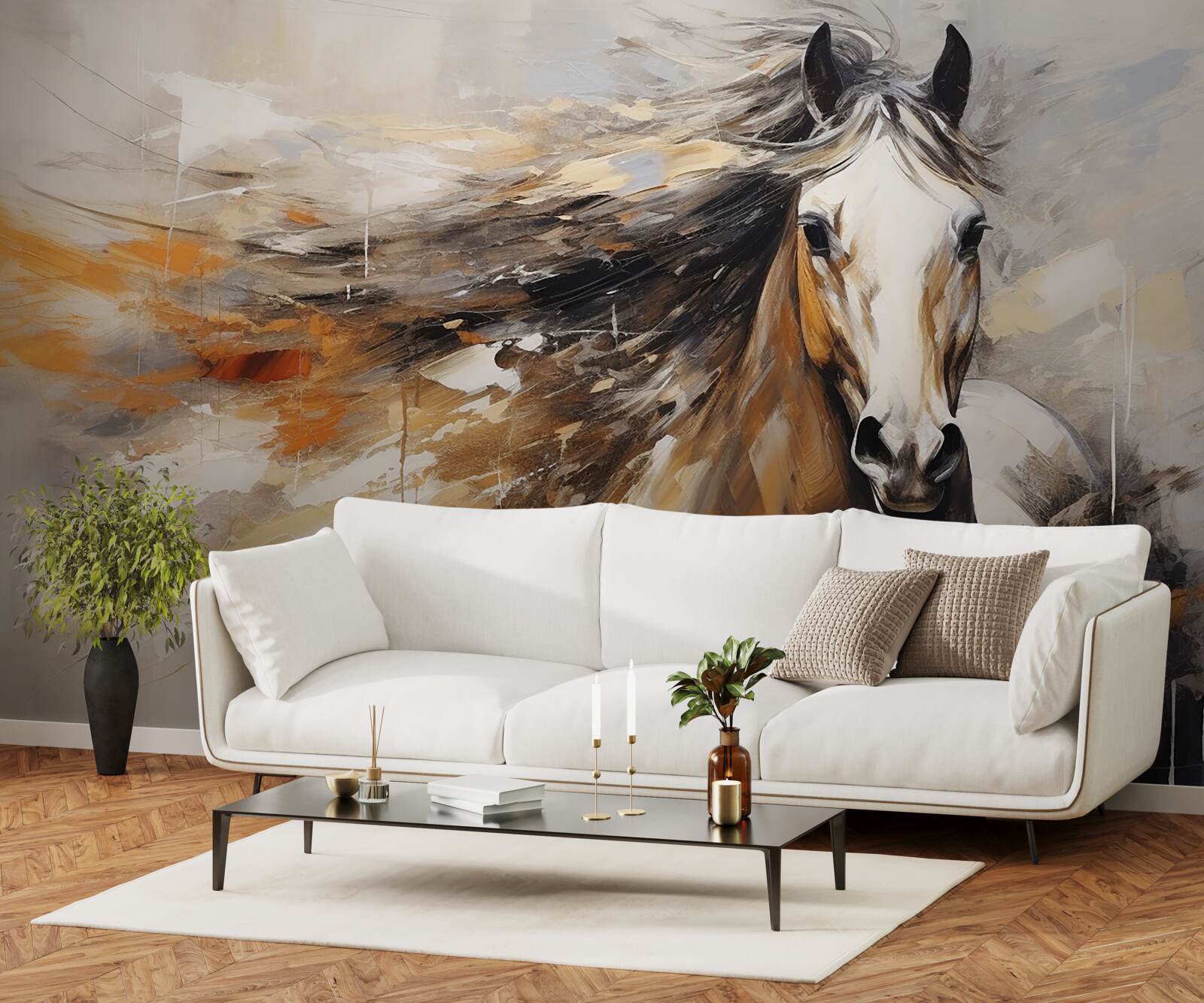 Fototapeta nádherná svetlohnedá hriva koňa