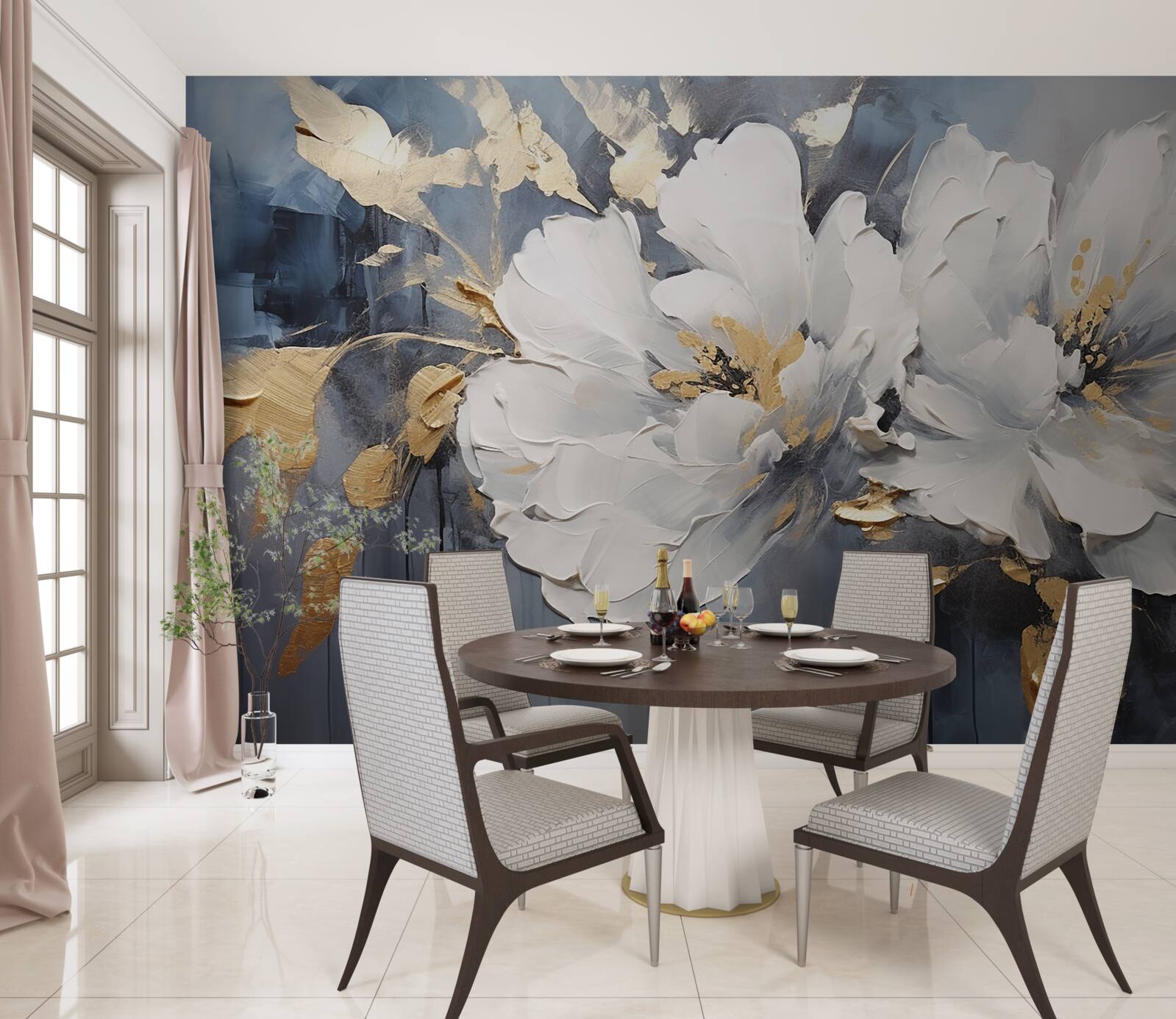 Fototapeta počas lejaku mäkké snehobiele púčiky