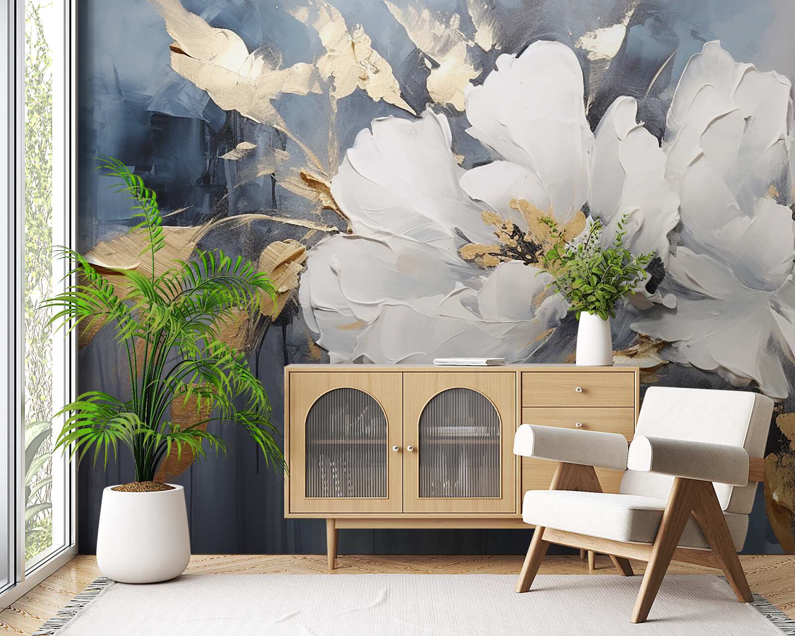 Fototapeta počas lejaku mäkké snehobiele púčiky