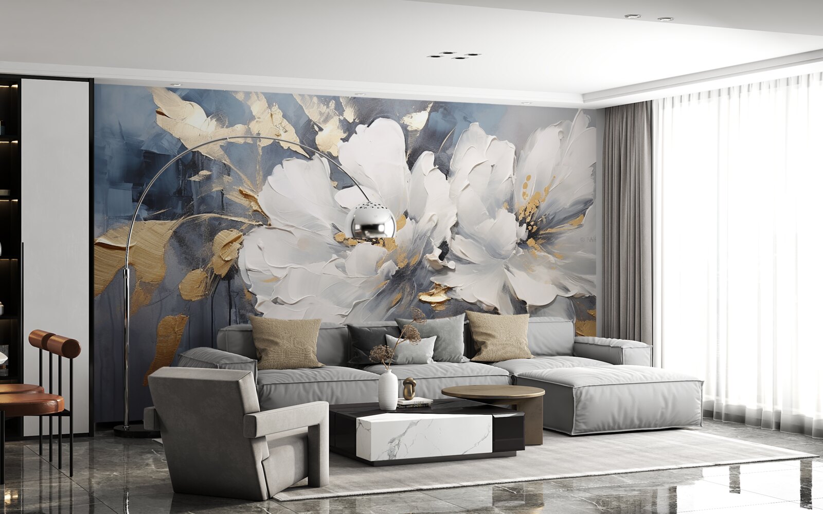 Fototapeta počas lejaku mäkké snehobiele púčiky