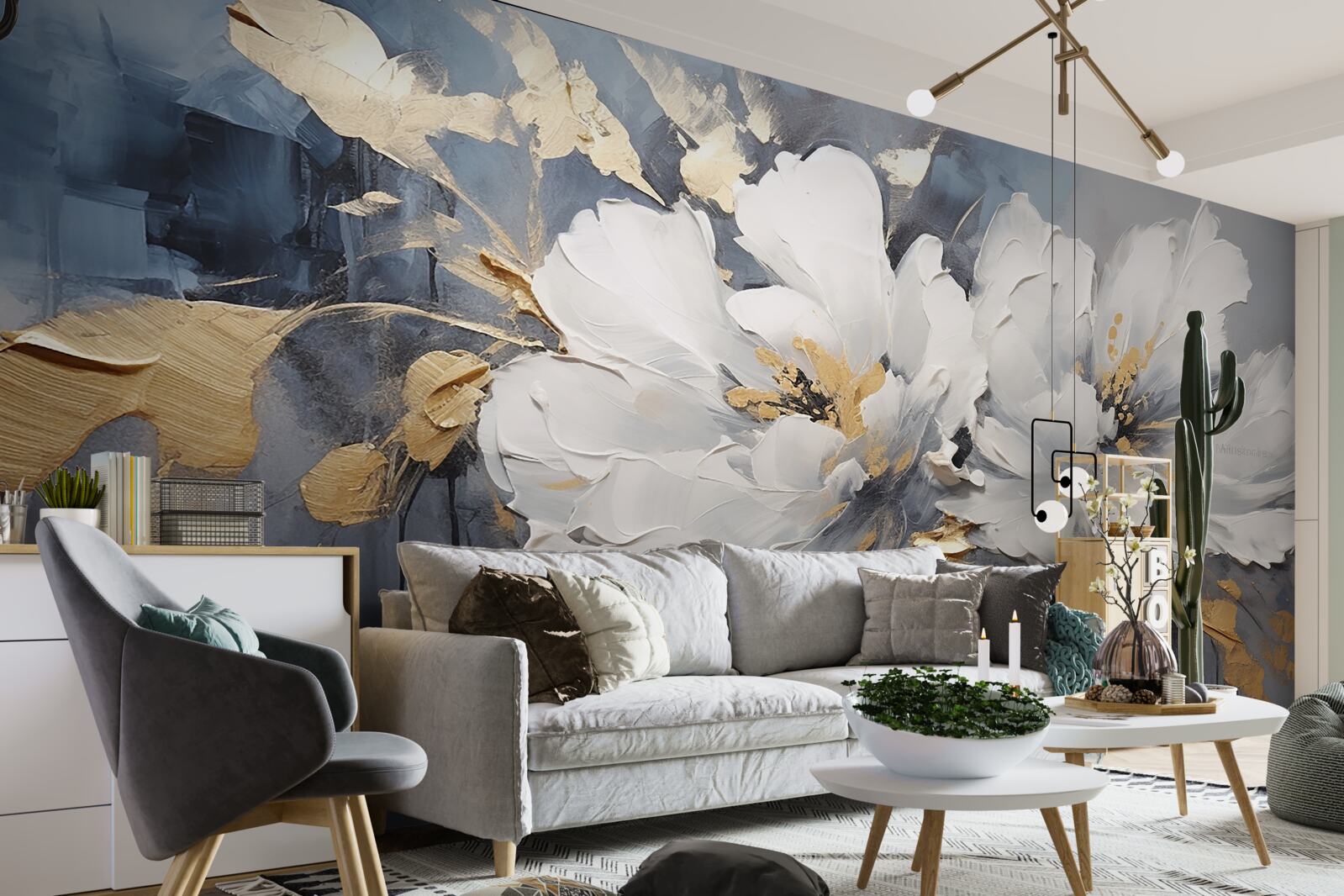 Fototapeta počas lejaku mäkké snehobiele púčiky