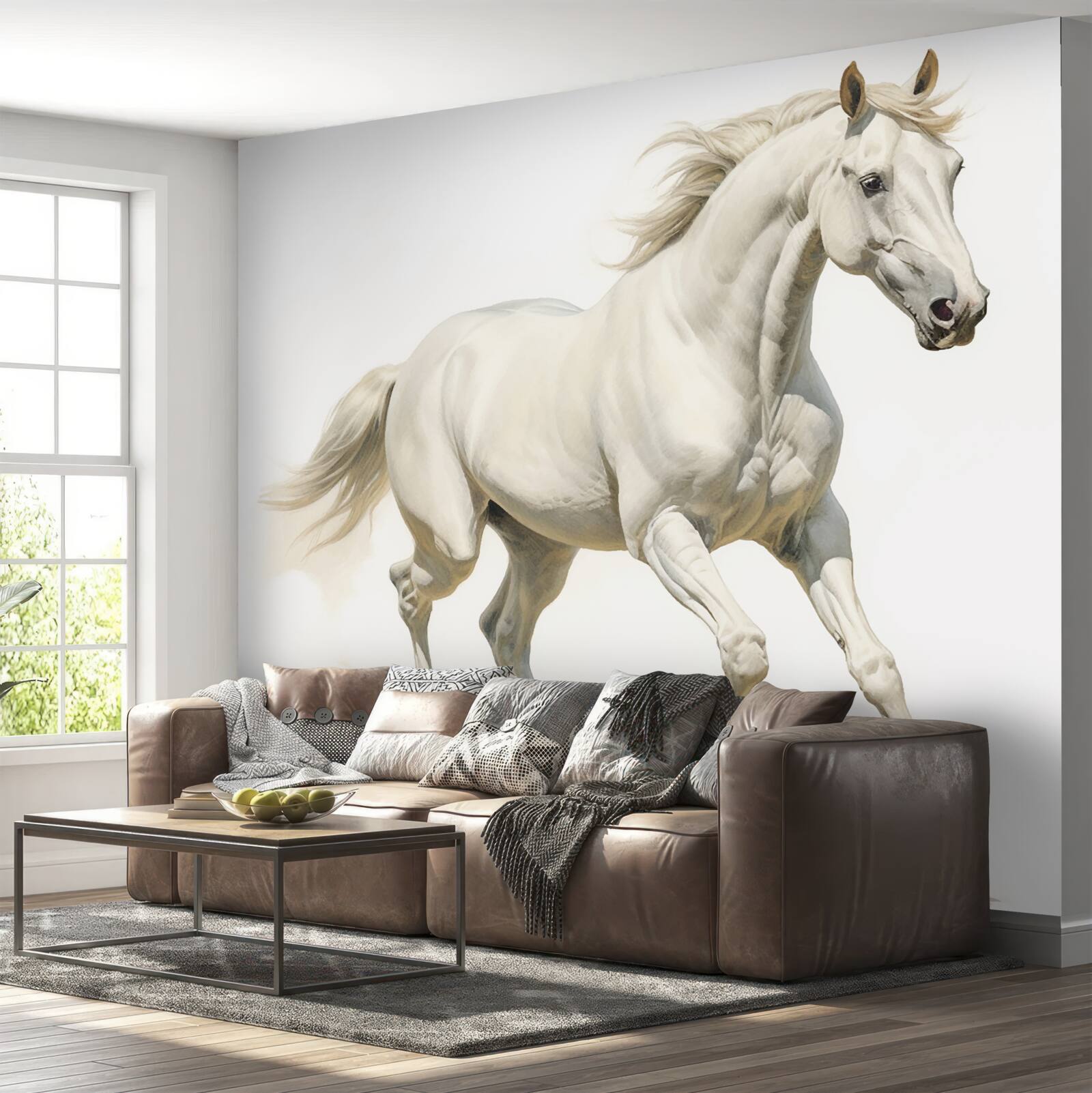 Fototapeta na pieskovom povrchu preteká ľahký žrebec