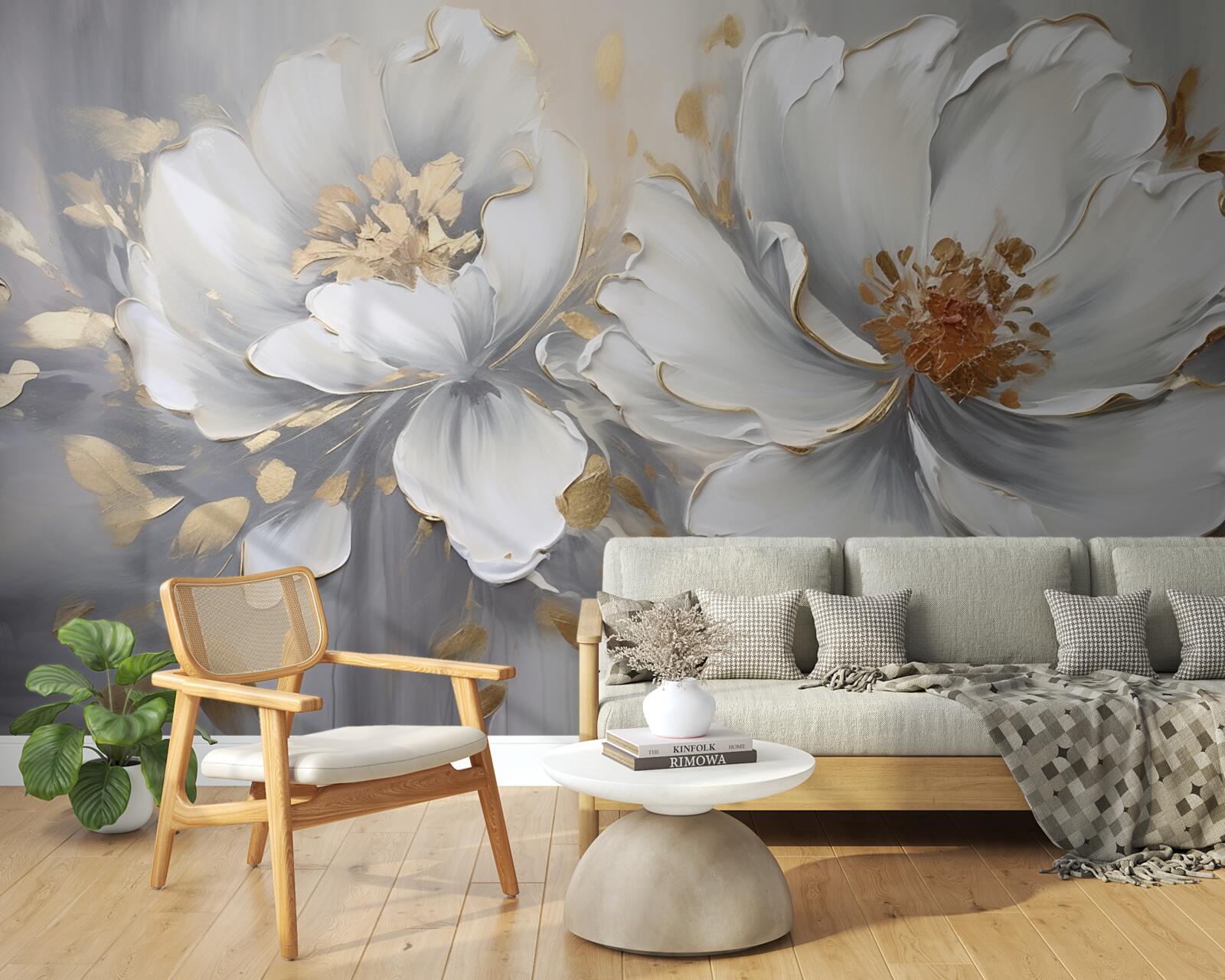 Fototapeta luxusné puky v snehovo bielej farbe