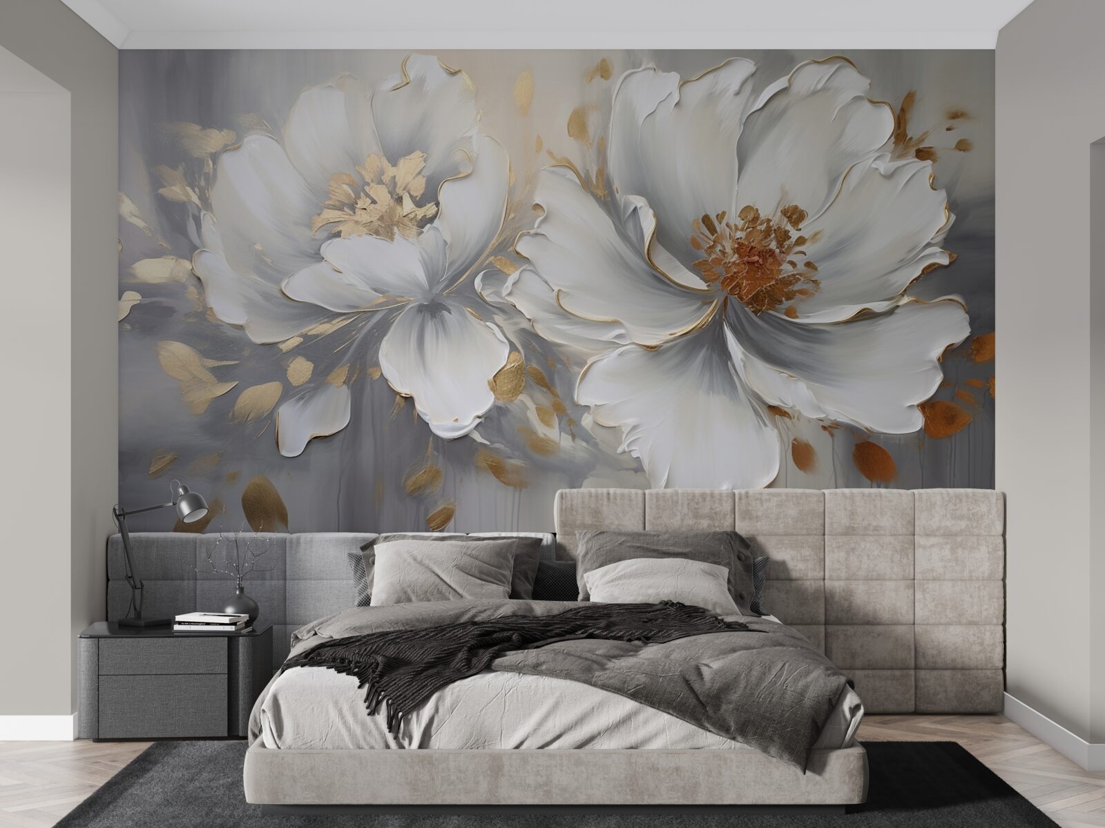 Fototapeta luxusné puky v snehovo bielej farbe