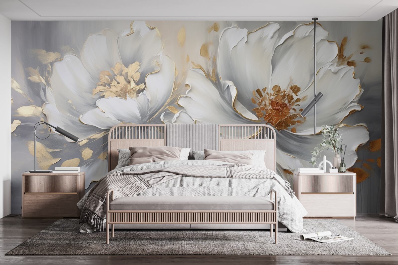 Fototapeta luxusné puky v snehovo bielej farbe