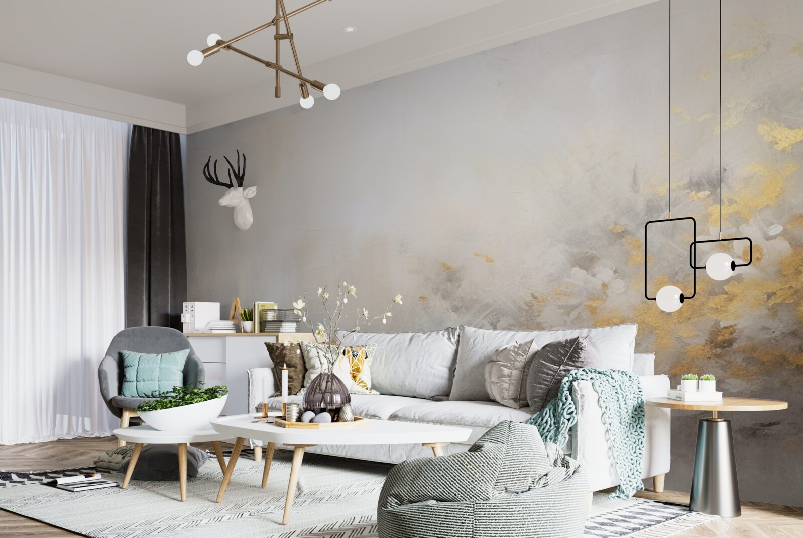 Fototapeta hmlisté jesenné ráno v hustom lese