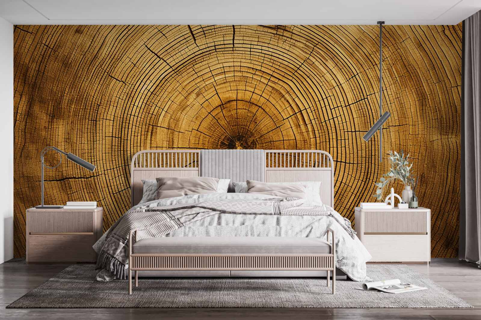 Fototapeta fragmenty stĺpa stromu bohatého na stáročné vrstvy