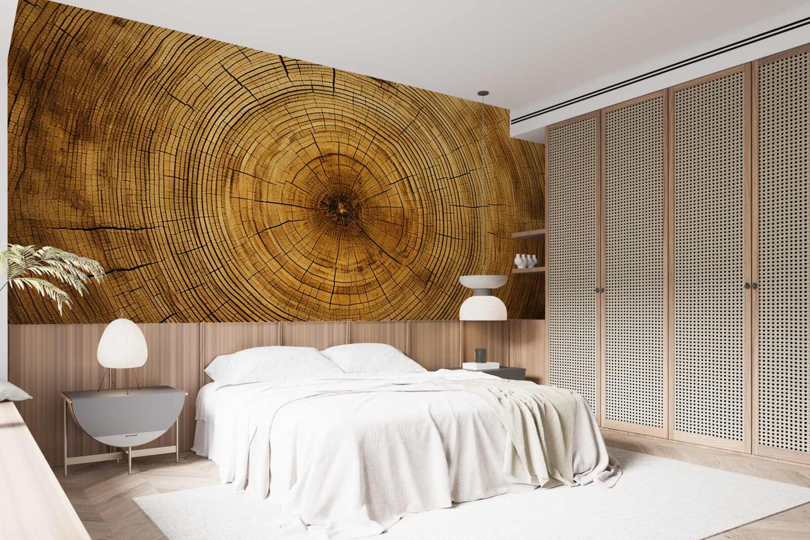 Fototapeta fragmenty stĺpa stromu bohatého na stáročné vrstvy