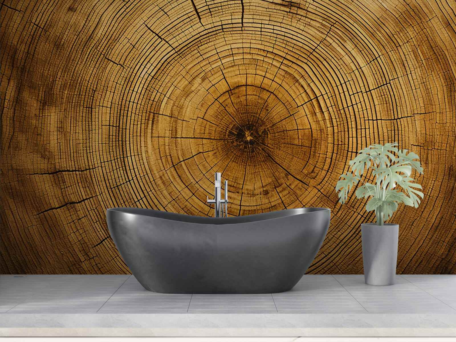 Fototapeta fragmenty stĺpa stromu bohatého na stáročné vrstvy