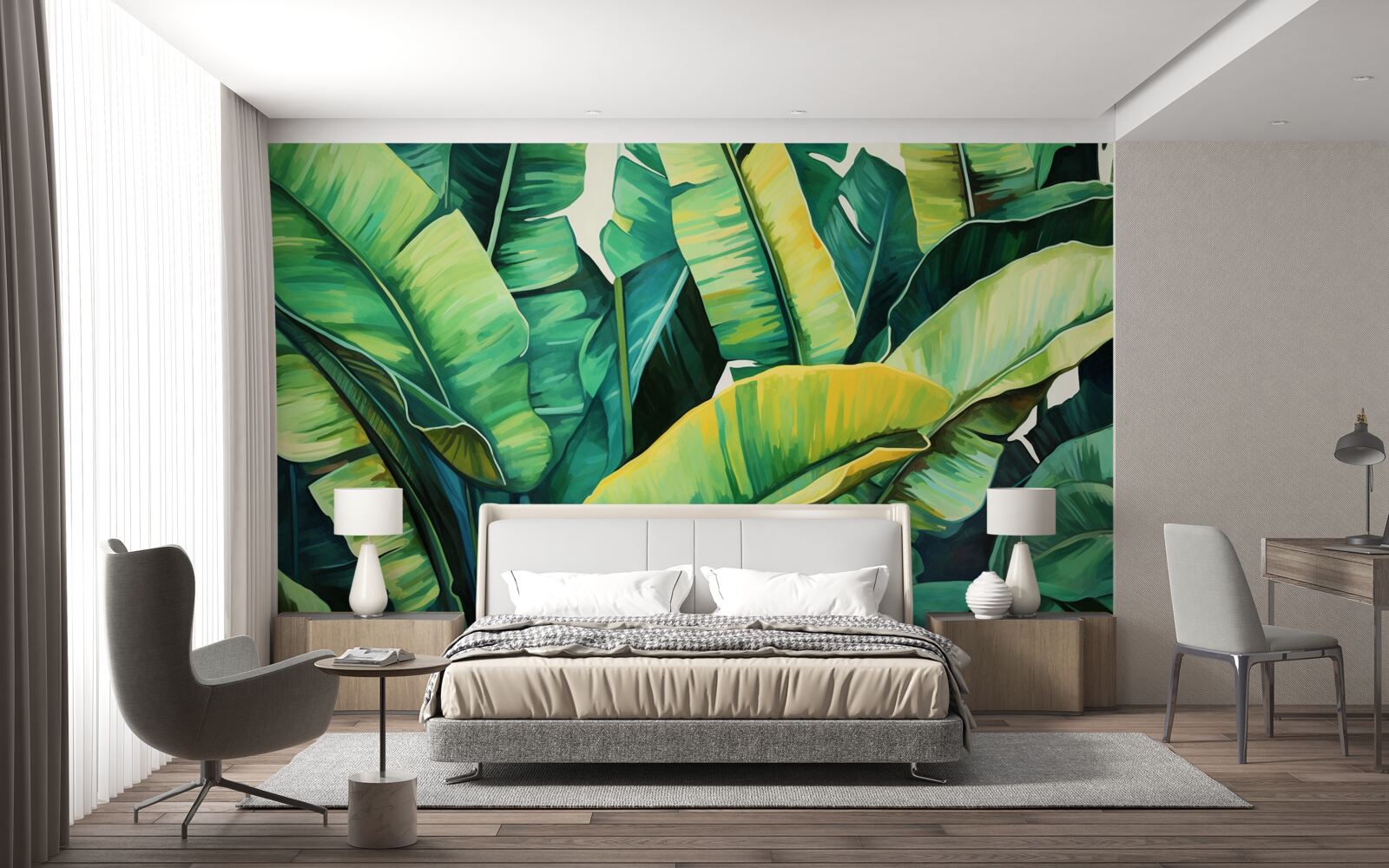 Fototapeta veľké široké listy paprade