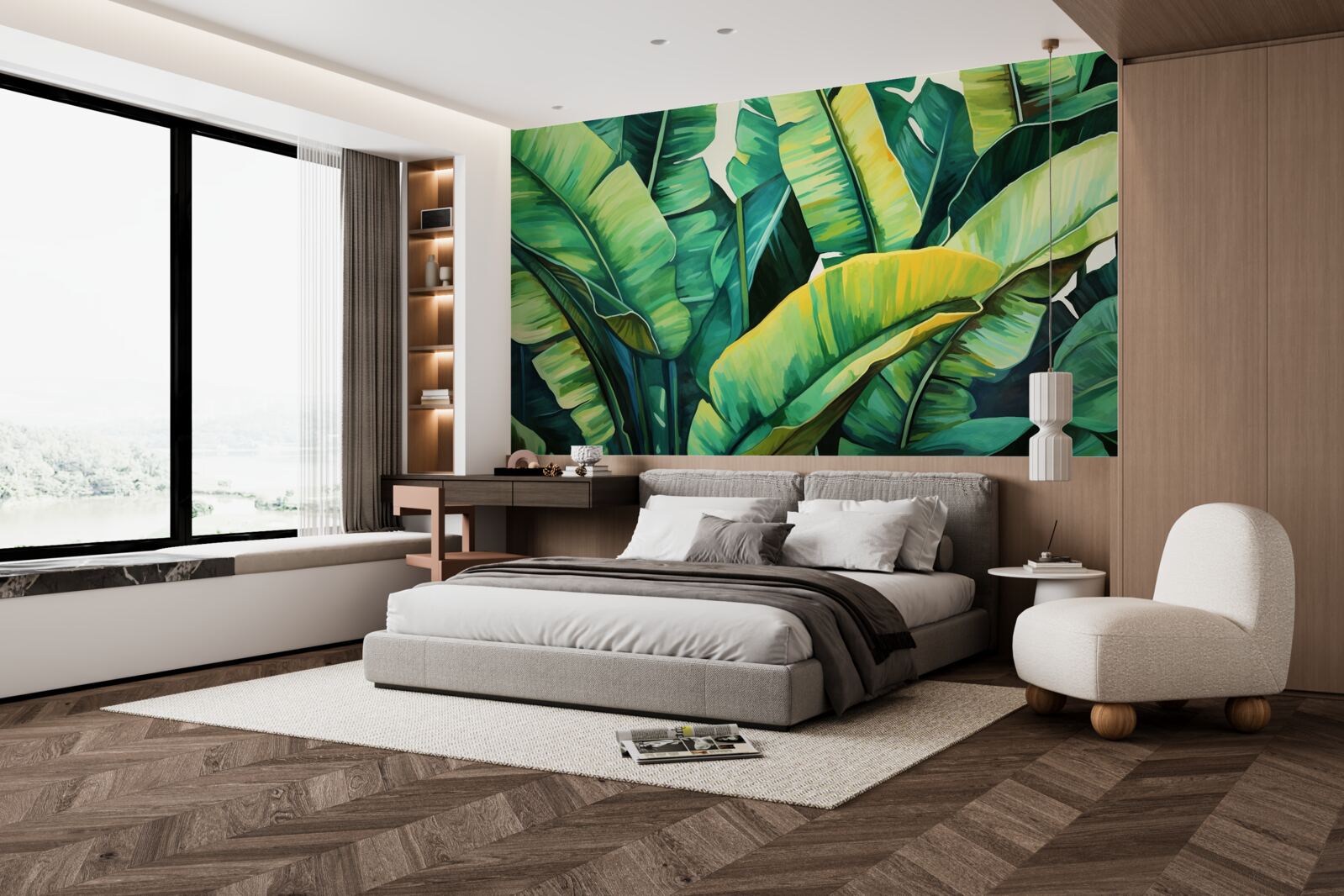 Fototapeta veľké široké listy paprade