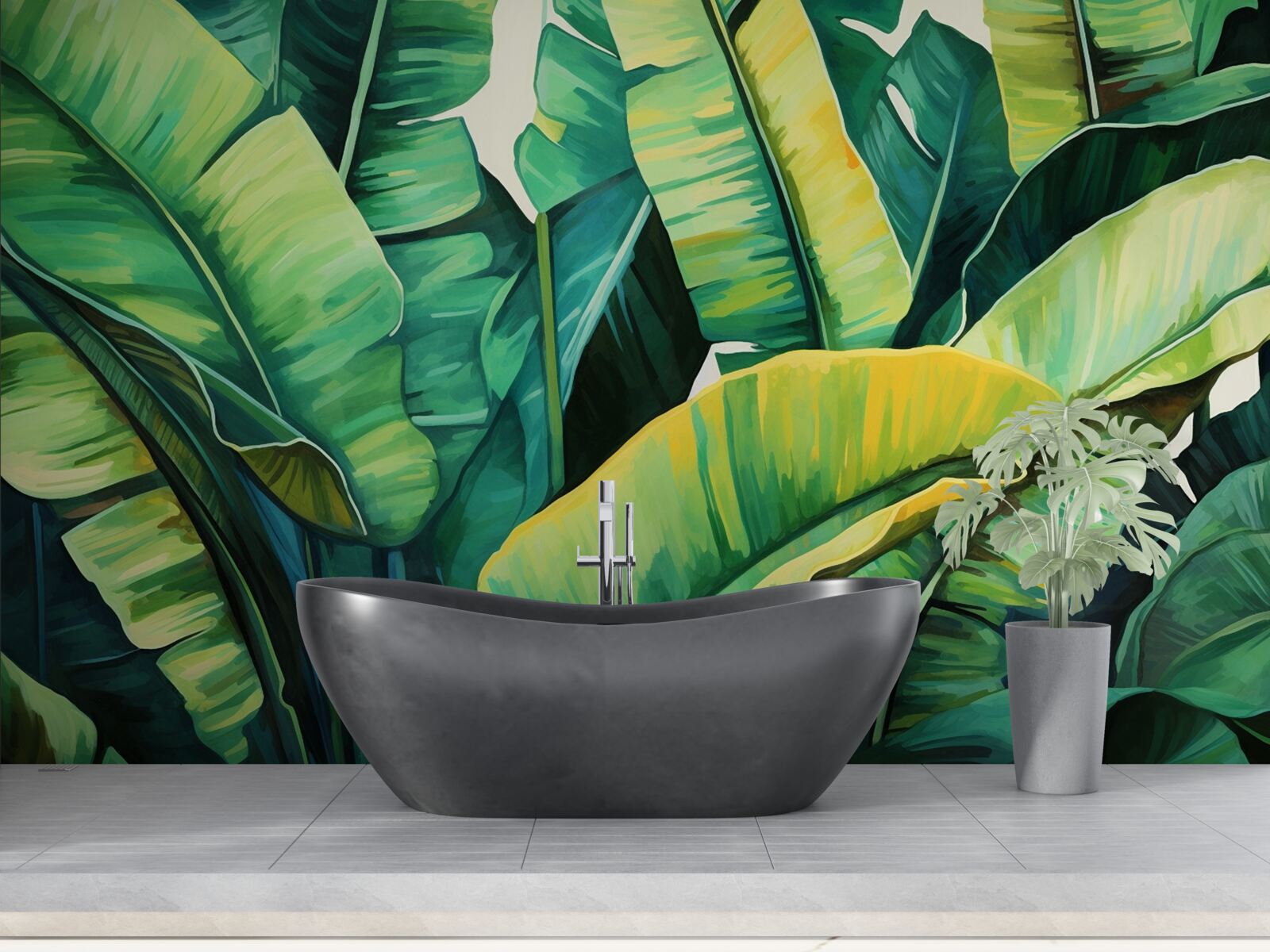 Fototapeta veľké široké listy paprade