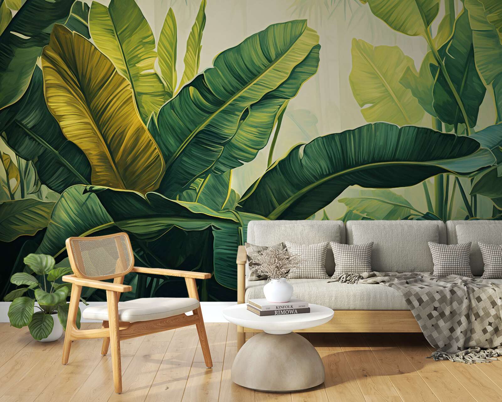 Fototapeta veľké listy džungle zaliate bohatou zelenou farbou
