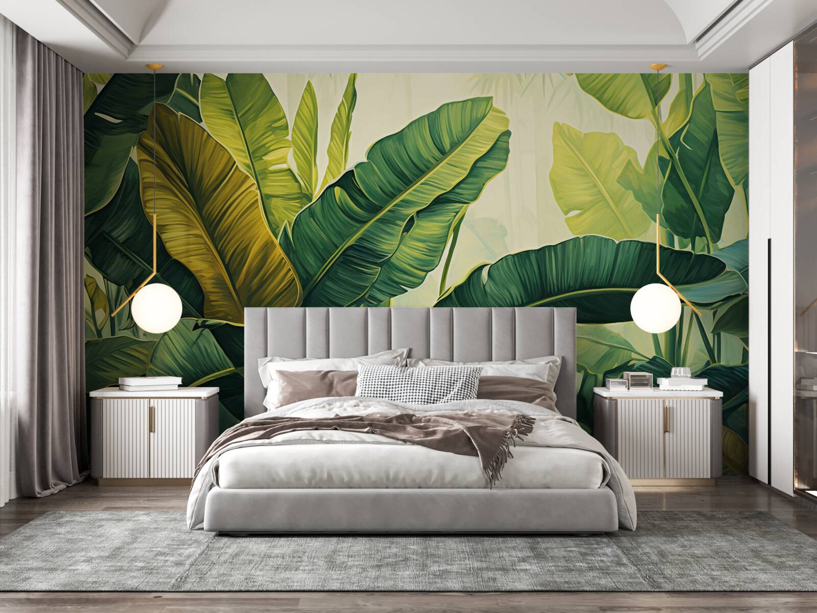 Fototapeta veľké listy džungle zaliate bohatou zelenou farbou
