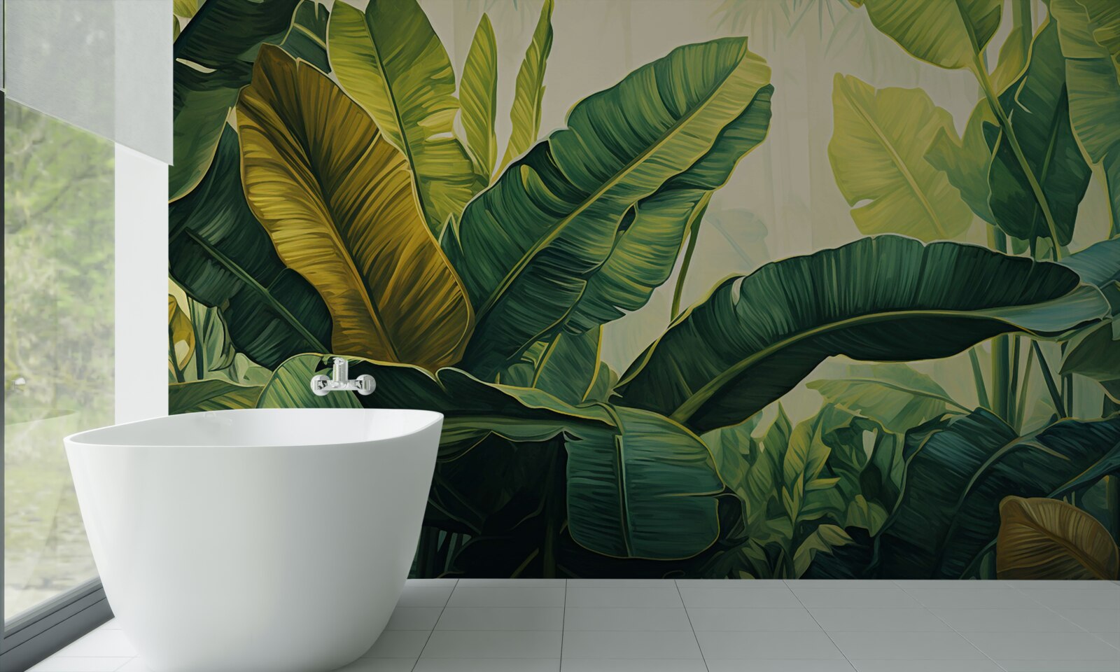 Fototapeta veľké listy džungle zaliate bohatou zelenou farbou