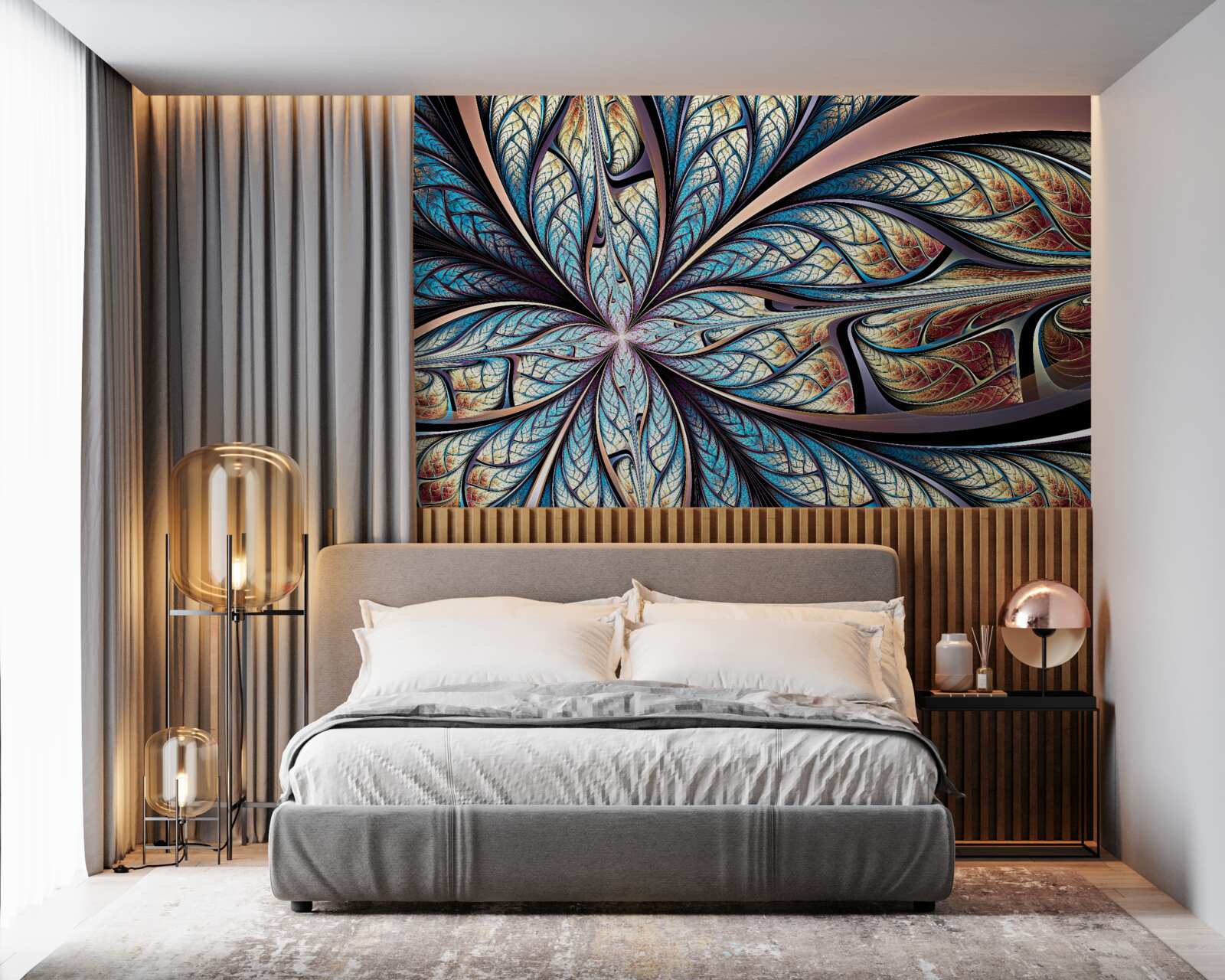 Fototapeta palmové listy v abstrakcii