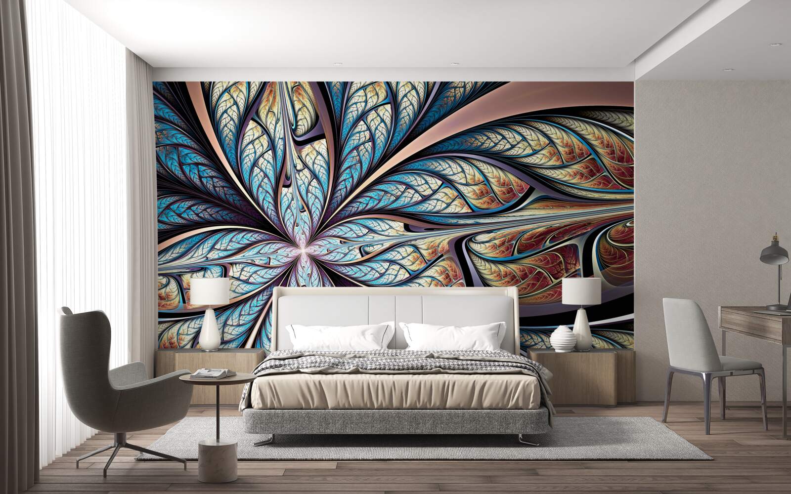 Fototapeta palmové listy v abstrakcii