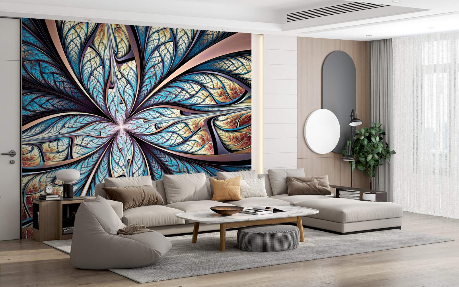 Fototapeta palmové listy v abstrakcii