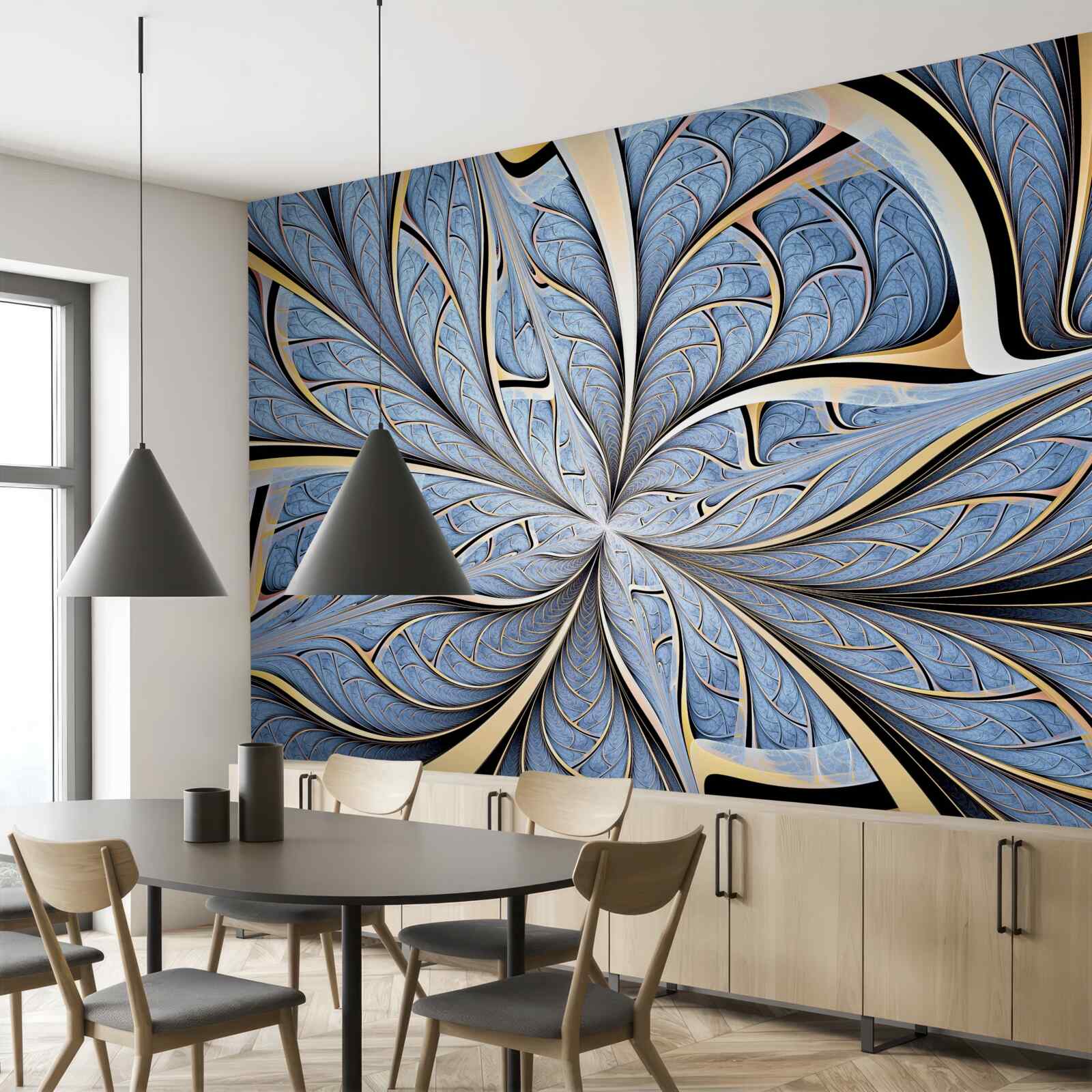 Fototapeta strop je vyrobený zo skla a poskytuje výhľad na oblohu