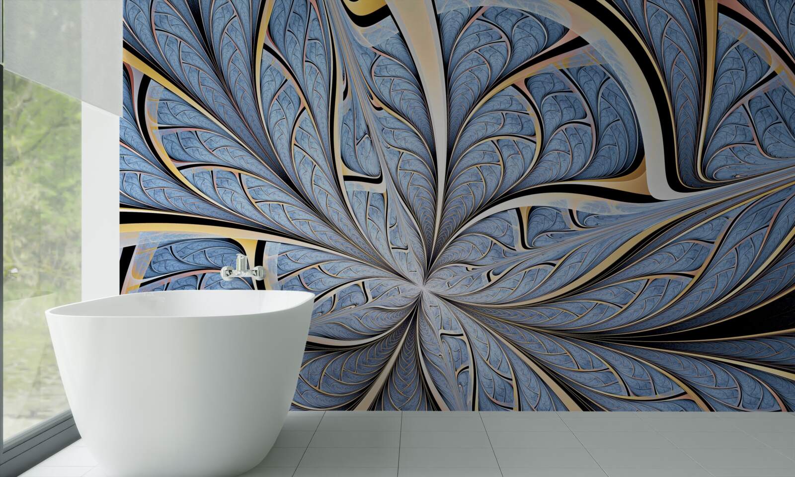 Fototapeta strop je vyrobený zo skla a poskytuje výhľad na oblohu