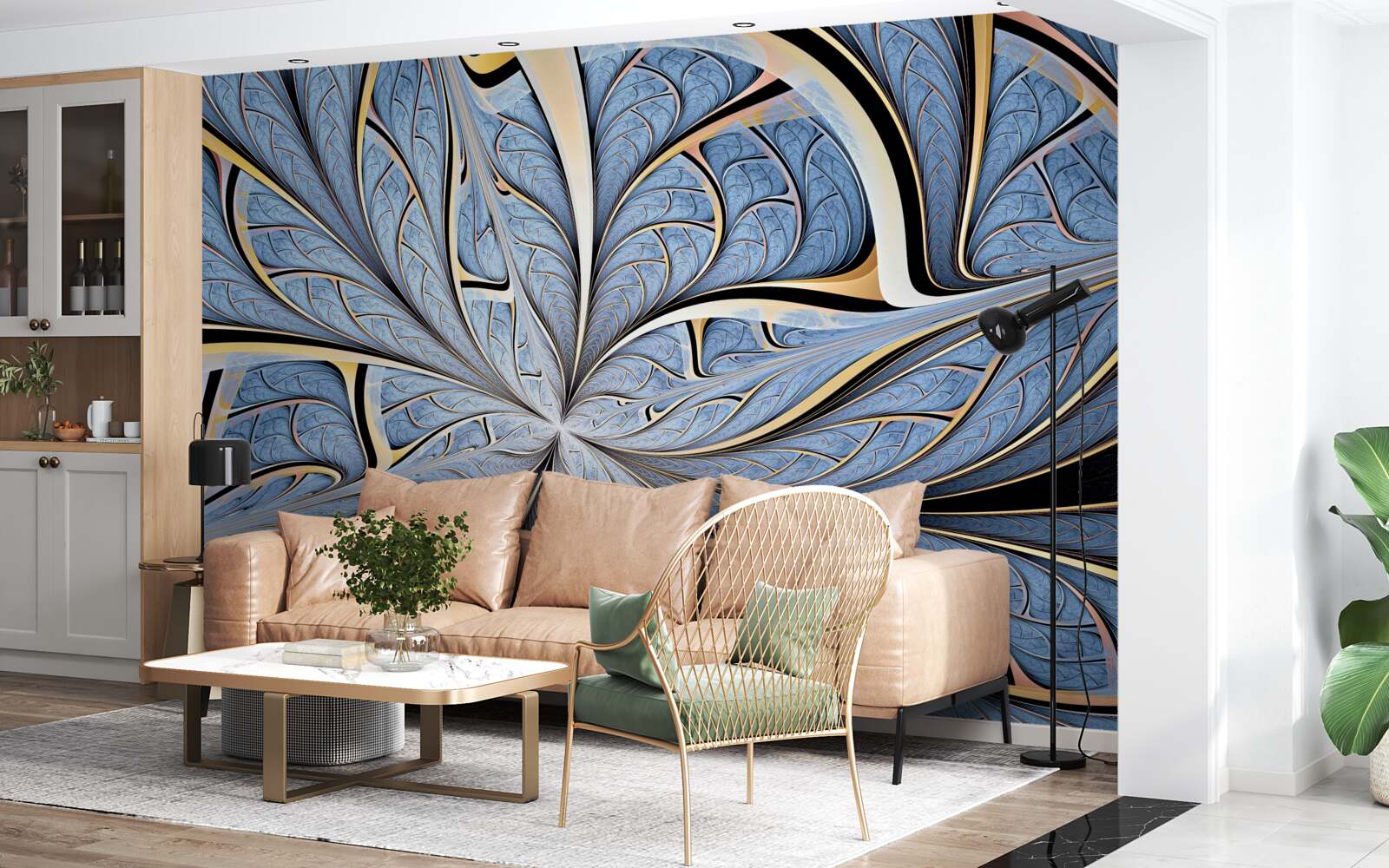 Fototapeta strop je vyrobený zo skla a poskytuje výhľad na oblohu