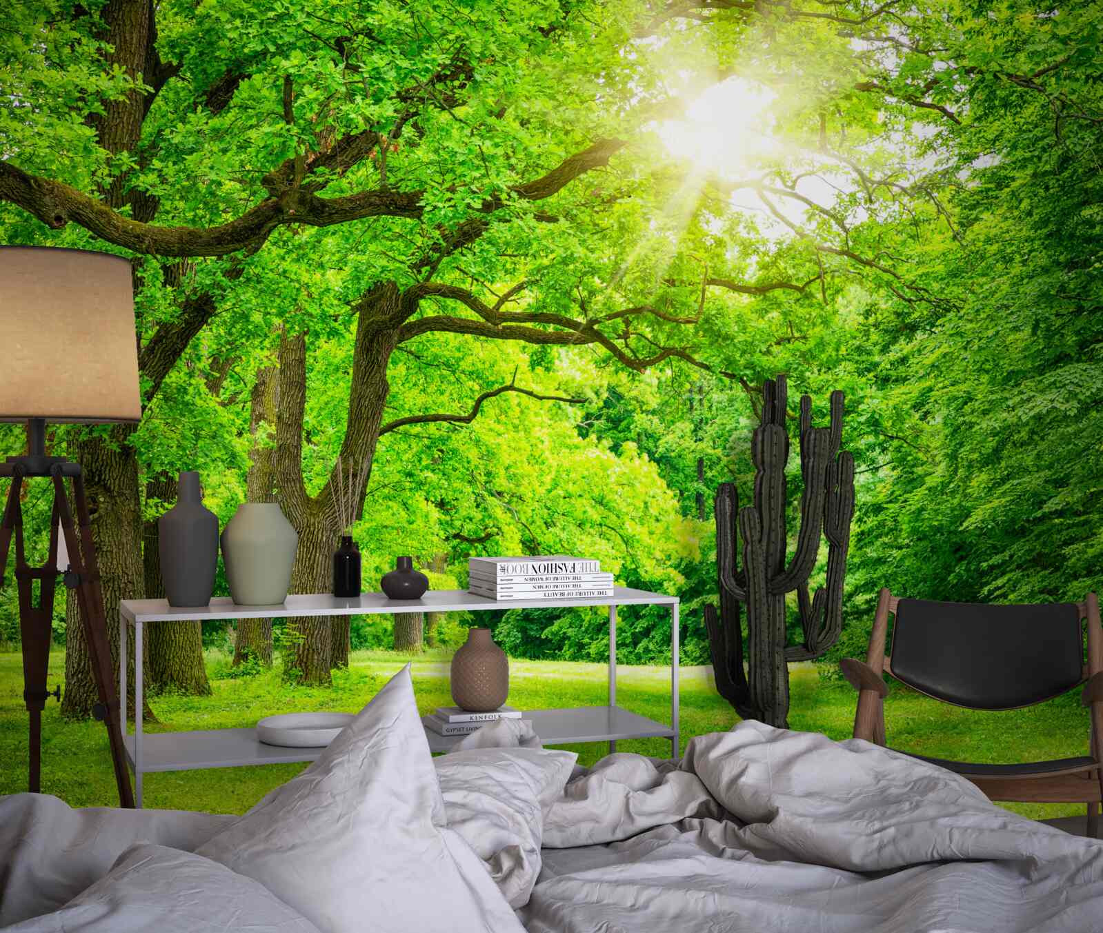 Fototapeta malebná krajina letného lesa