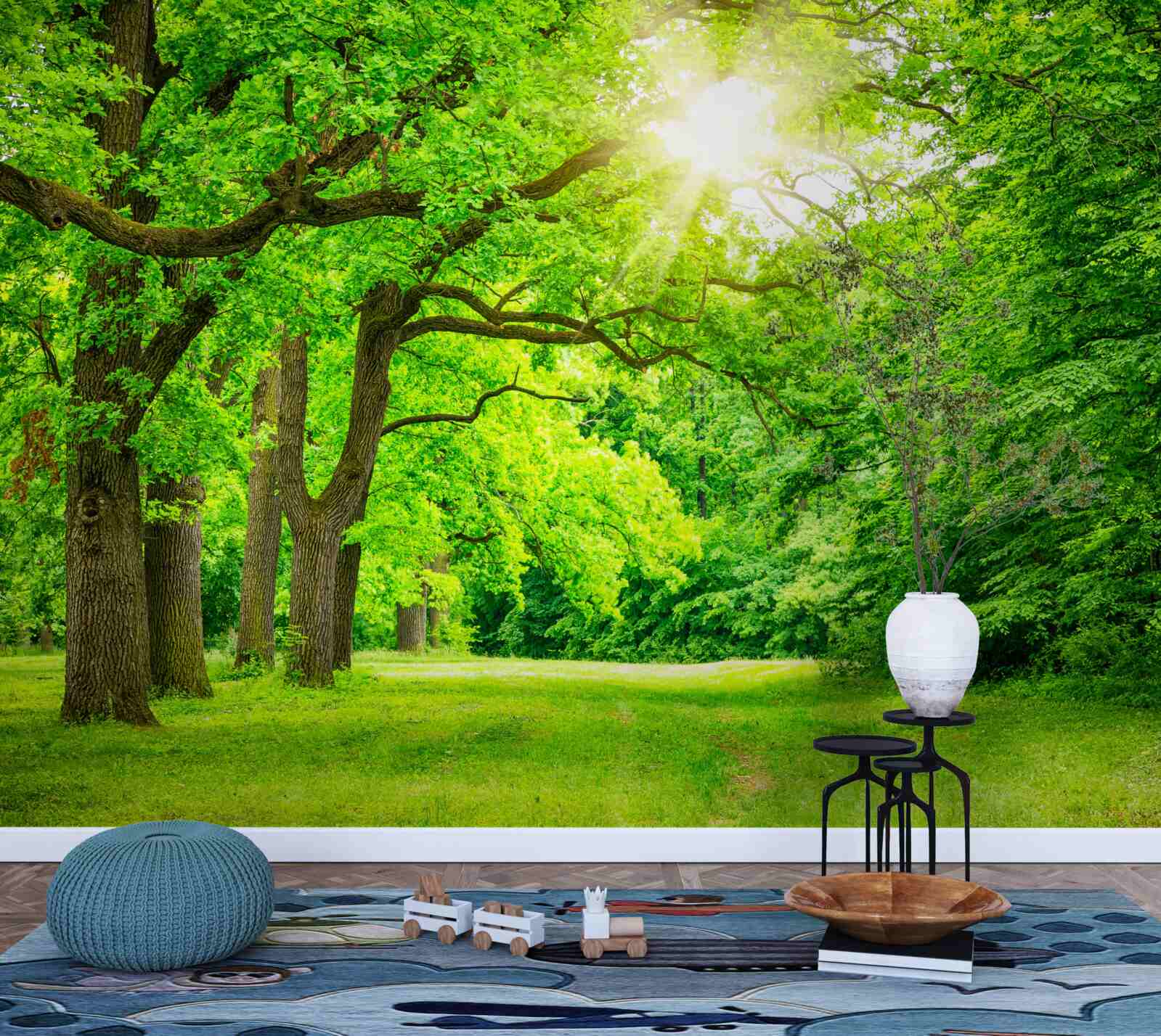 Fototapeta malebná krajina letného lesa