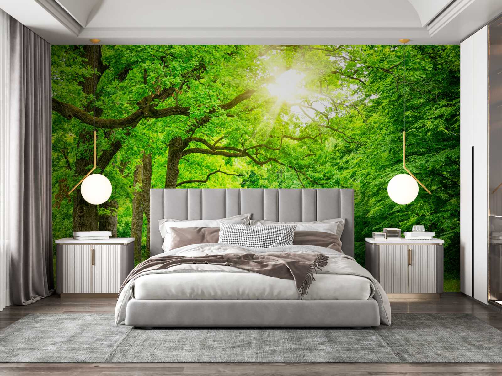 Fototapeta malebná krajina letného lesa